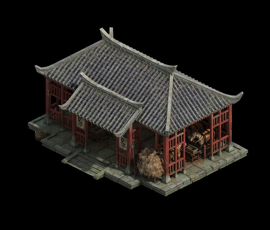 Wang Cheng Escort - stables 3D model_2