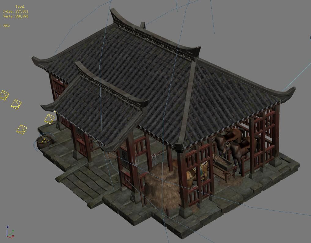 Wang Cheng Escort - stables 3D model_3