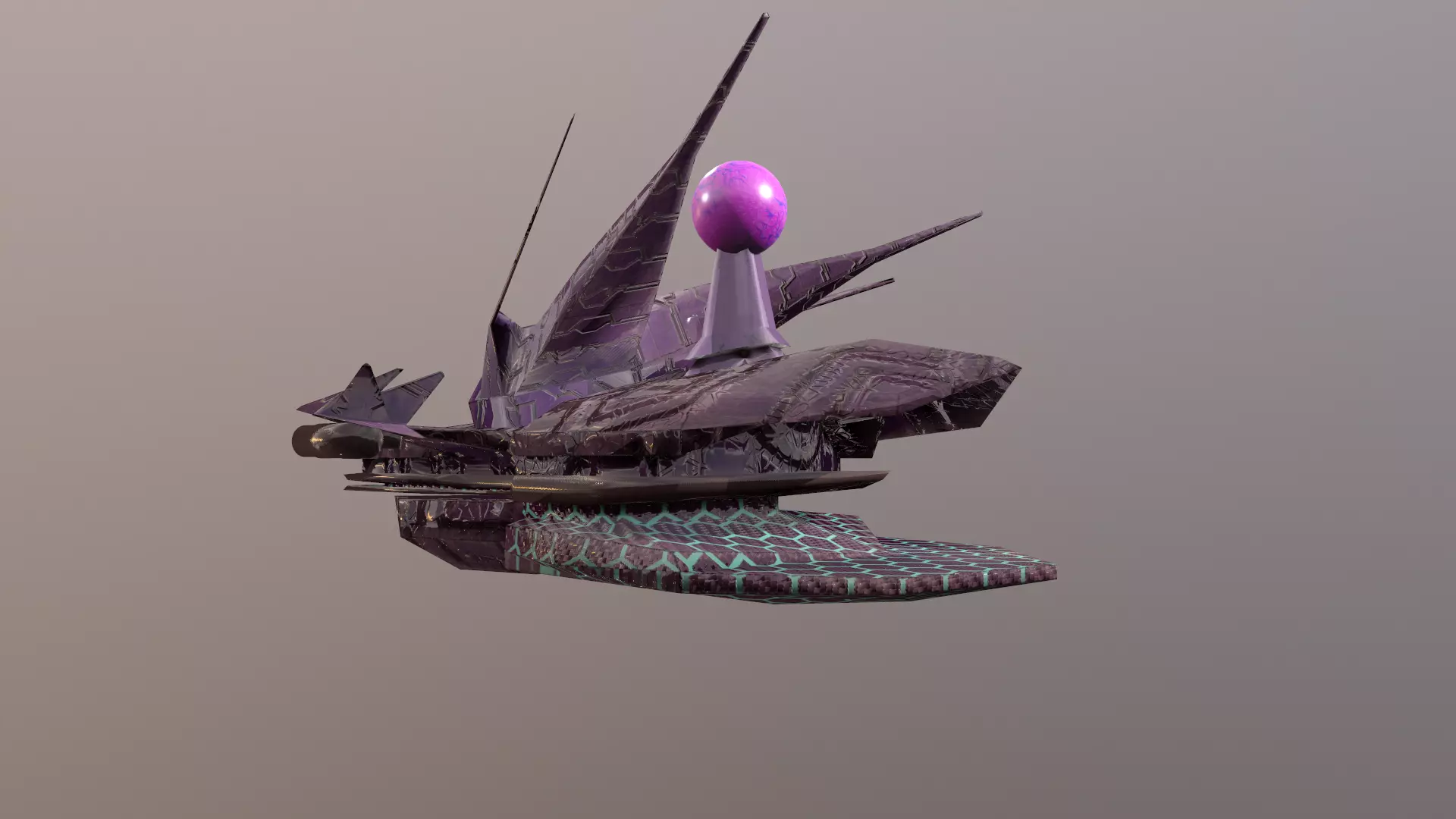 Spider Spacehip Free low-poly 3D model