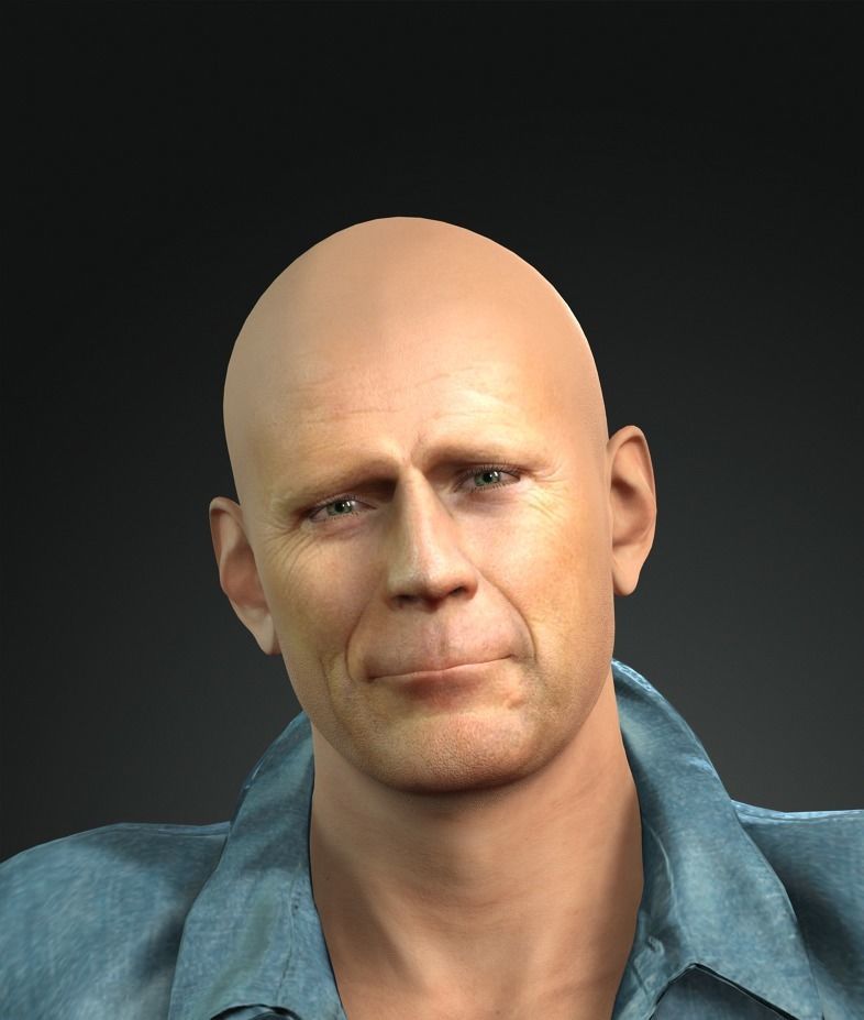 Character design for actor Bruce Willis 3D model_11