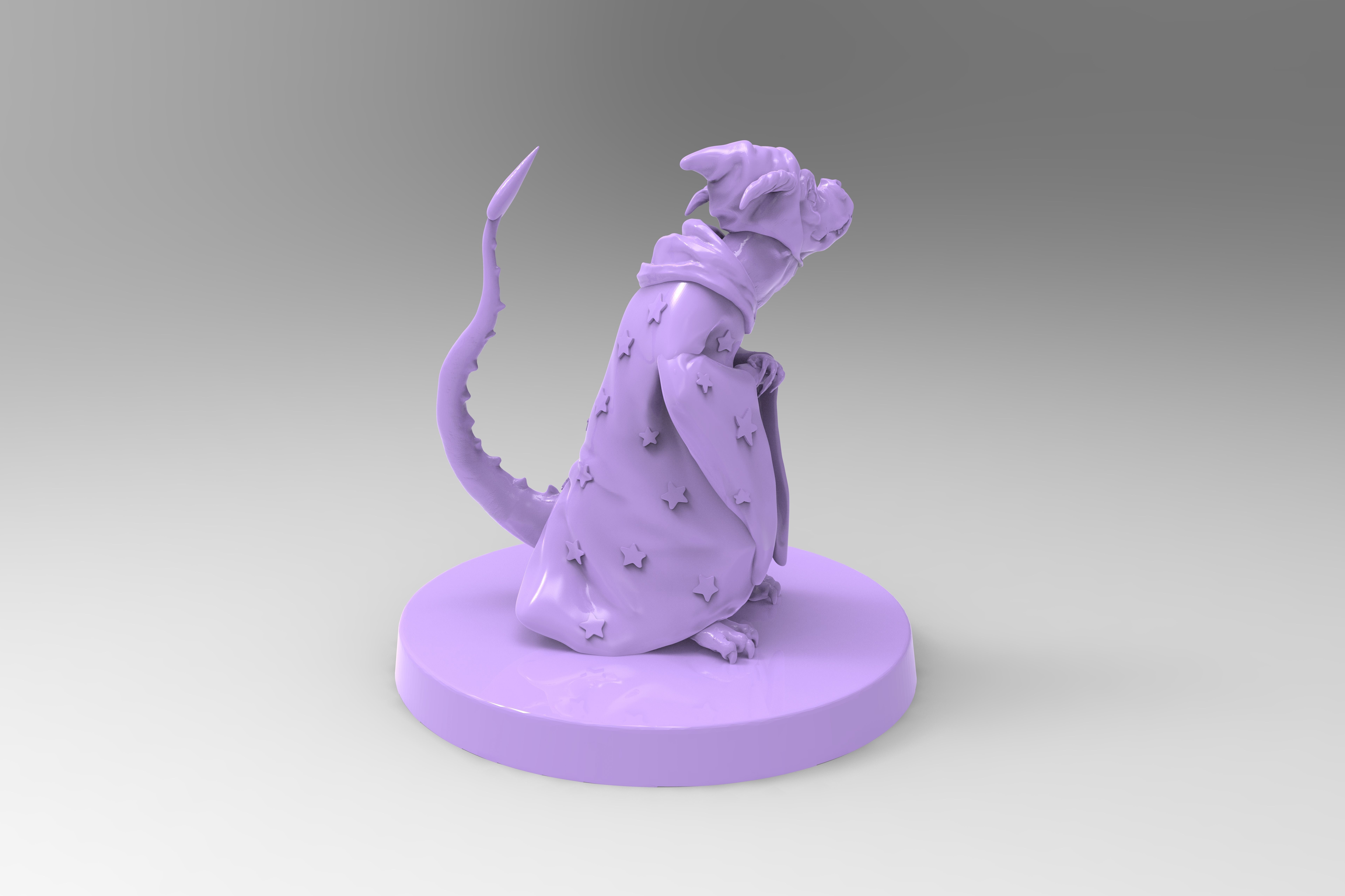 Daggertail the Lizard Wizard 3D print model_2