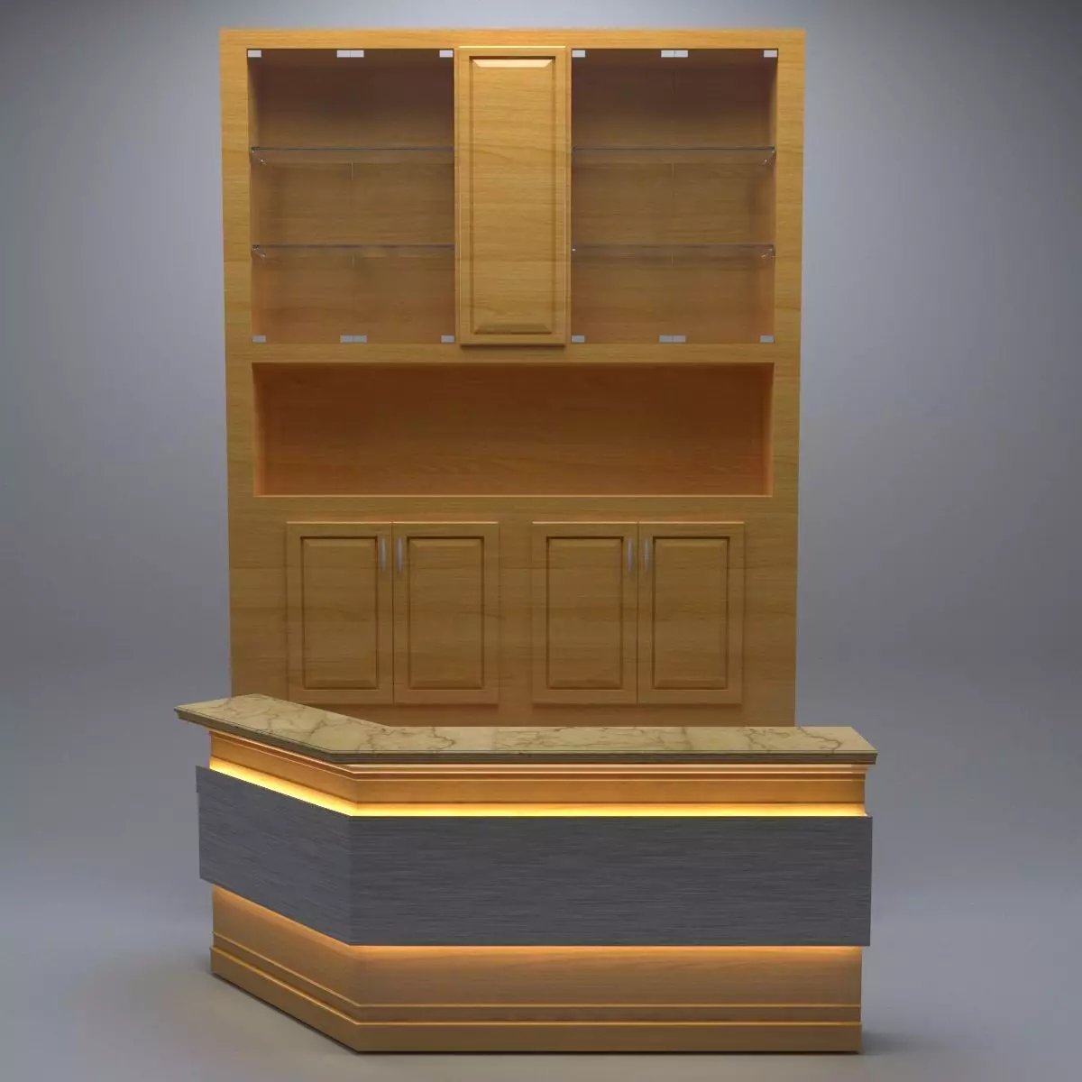 Bar counter 3d model 3D model