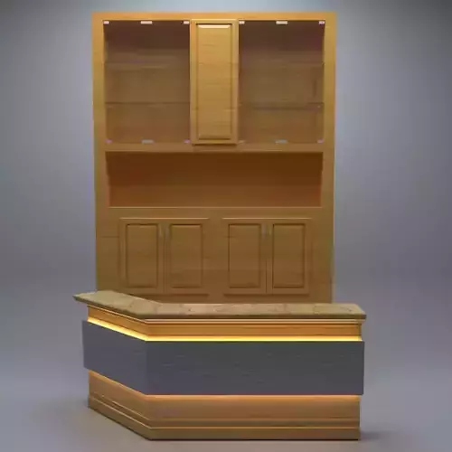 Bar counter 3d model