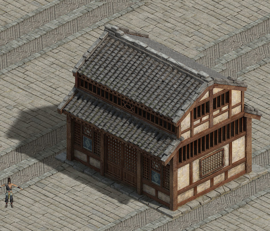 Wangcheng - ordinary houses 02 3D model_1