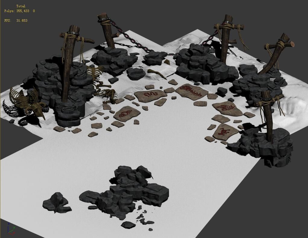 Western Hills - Stone Altar 01 3D model_1