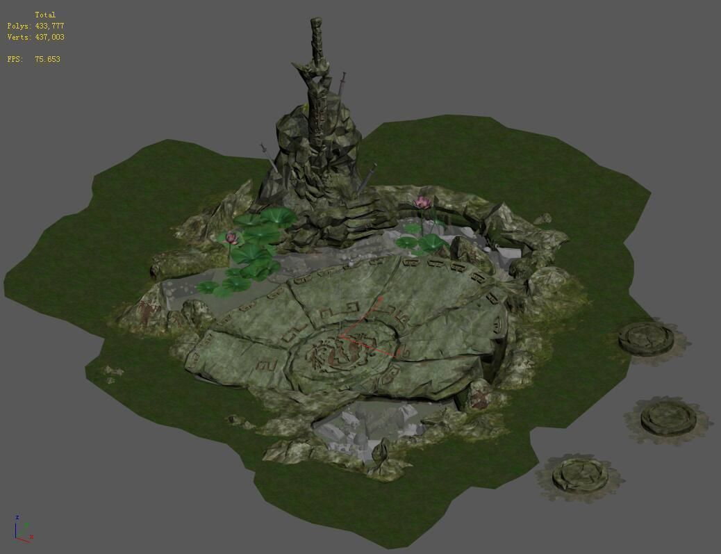 Country tribe - center decoration point 3D model_4