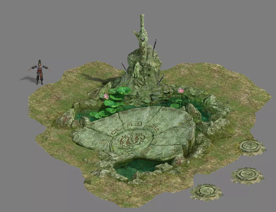 Country tribe - center decoration point 3D model_0