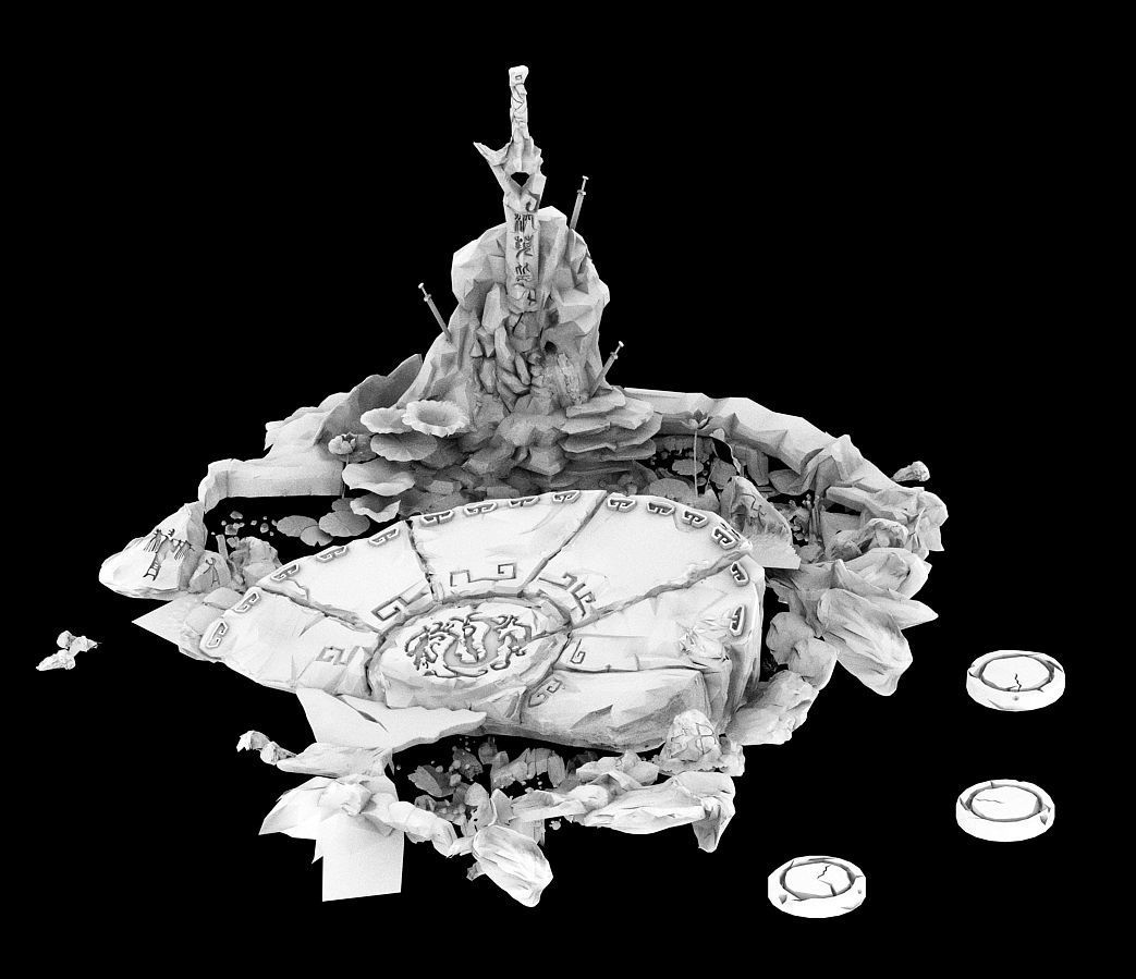 Country tribe - center decoration point 3D model_2