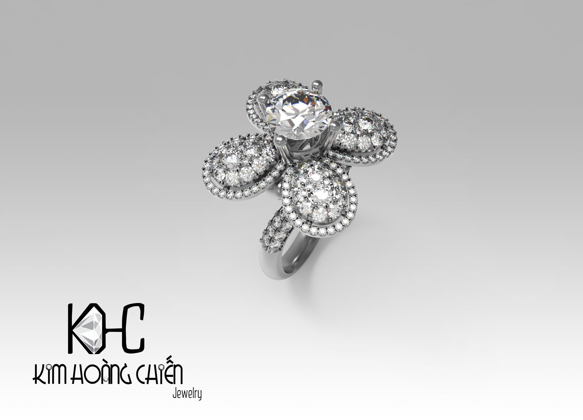 Rings-N783 -3dm with diamond -1 Files 3D print model  3D print model_8