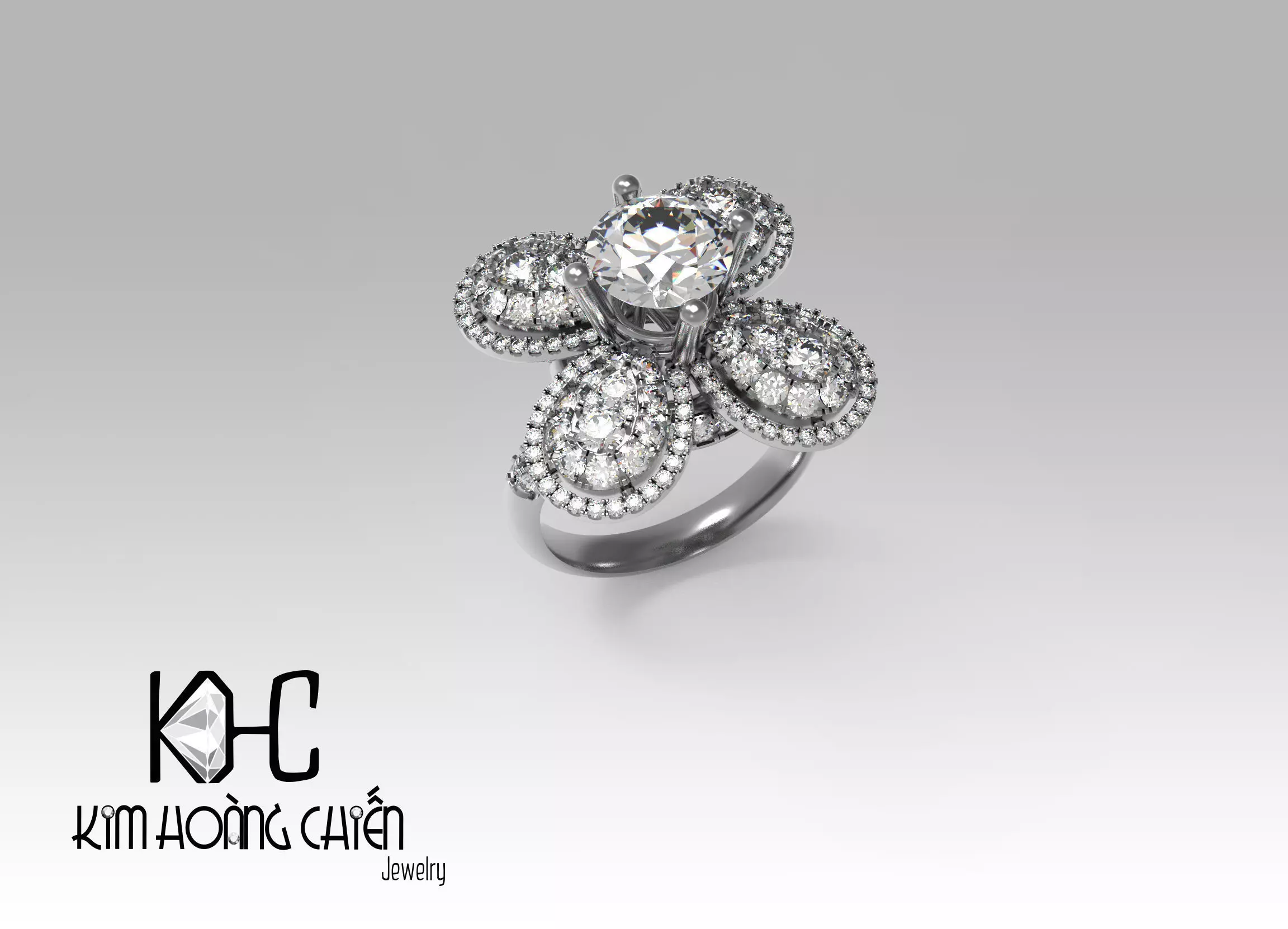 Rings-N783 -3dm with diamond -1 Files 3D print model  3D print model_0