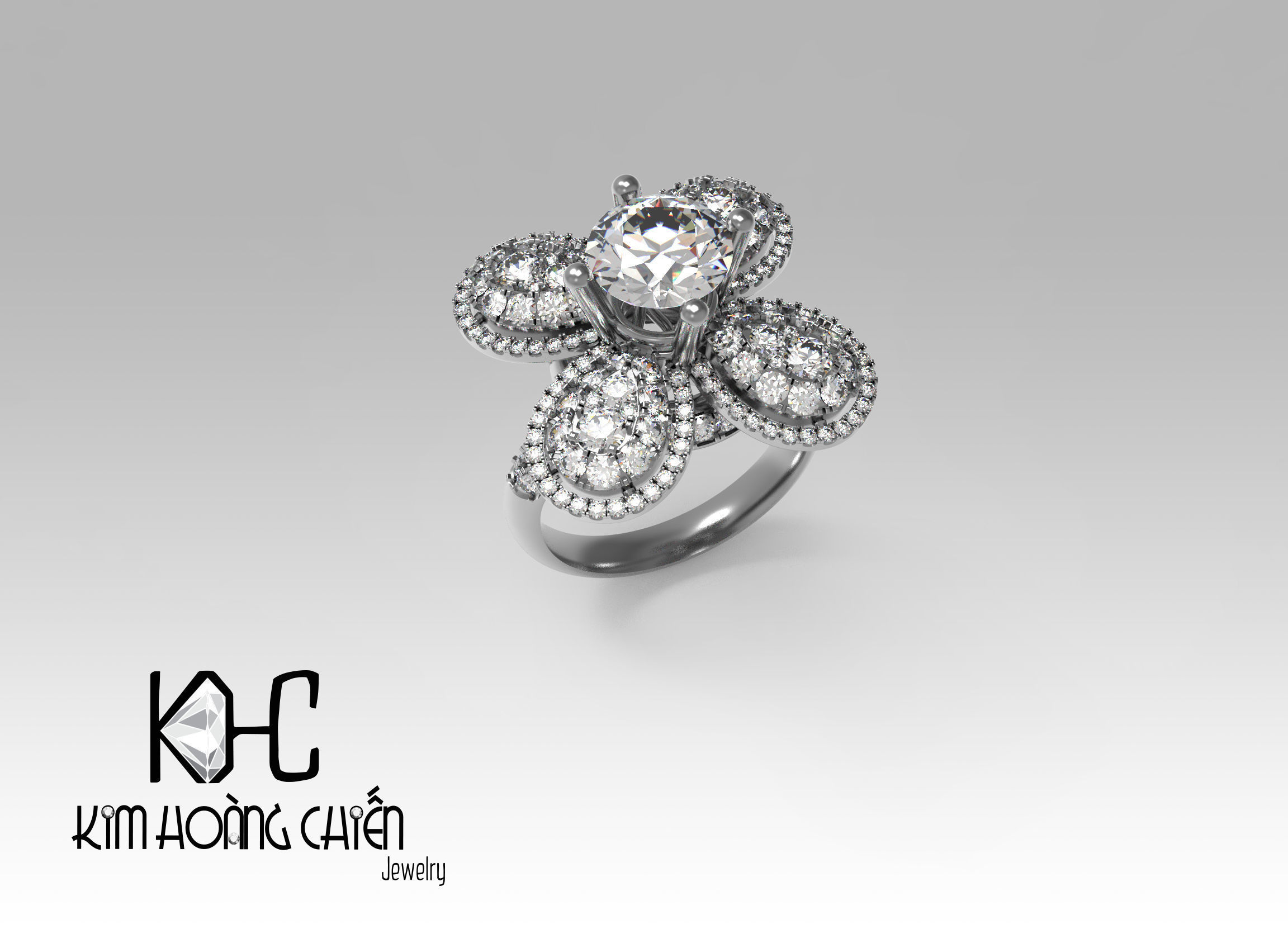 Rings-N783 -3dm with diamond -1 Files 3D print model  3D print model_9