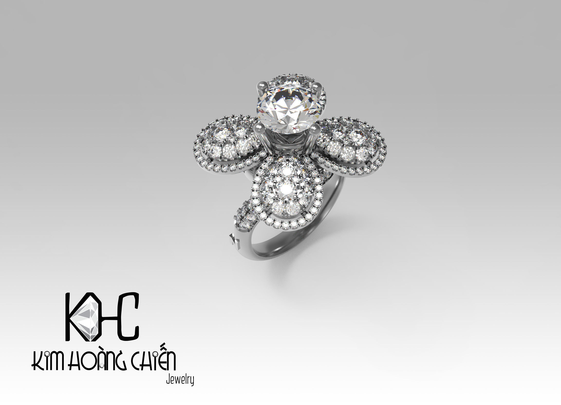 Rings-N783 -3dm with diamond -1 Files 3D print model  3D print model_4