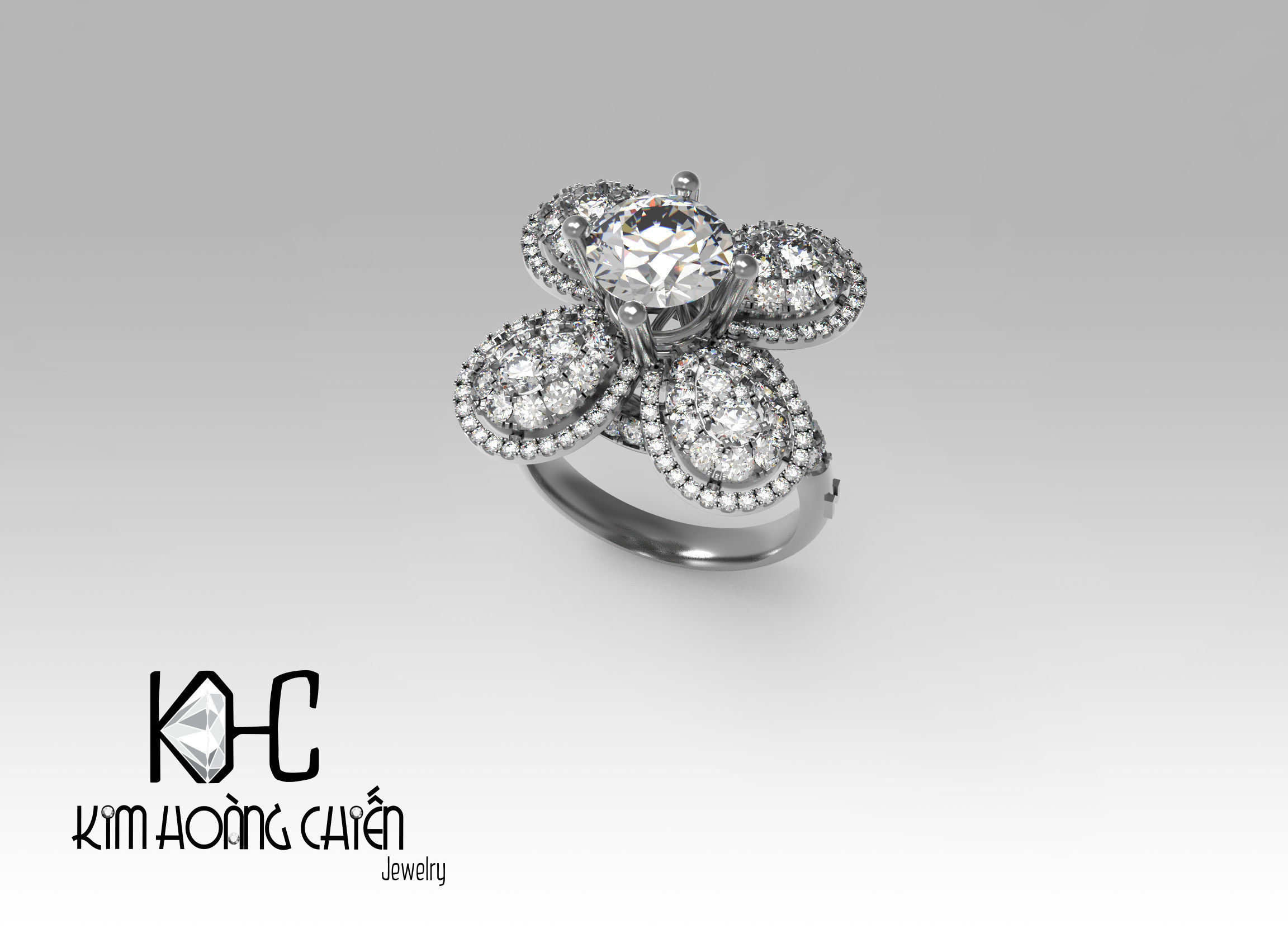 Rings-N783 -3dm with diamond -1 Files 3D print model  3D print model_1