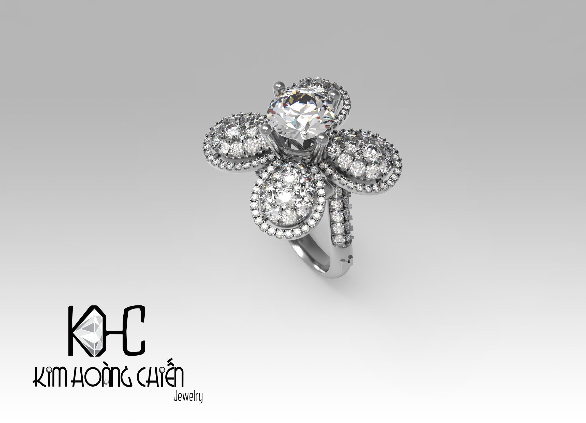 Rings-N783 -3dm with diamond -1 Files 3D print model  3D print model_2