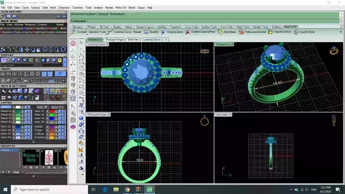 solitaire ring with  stone