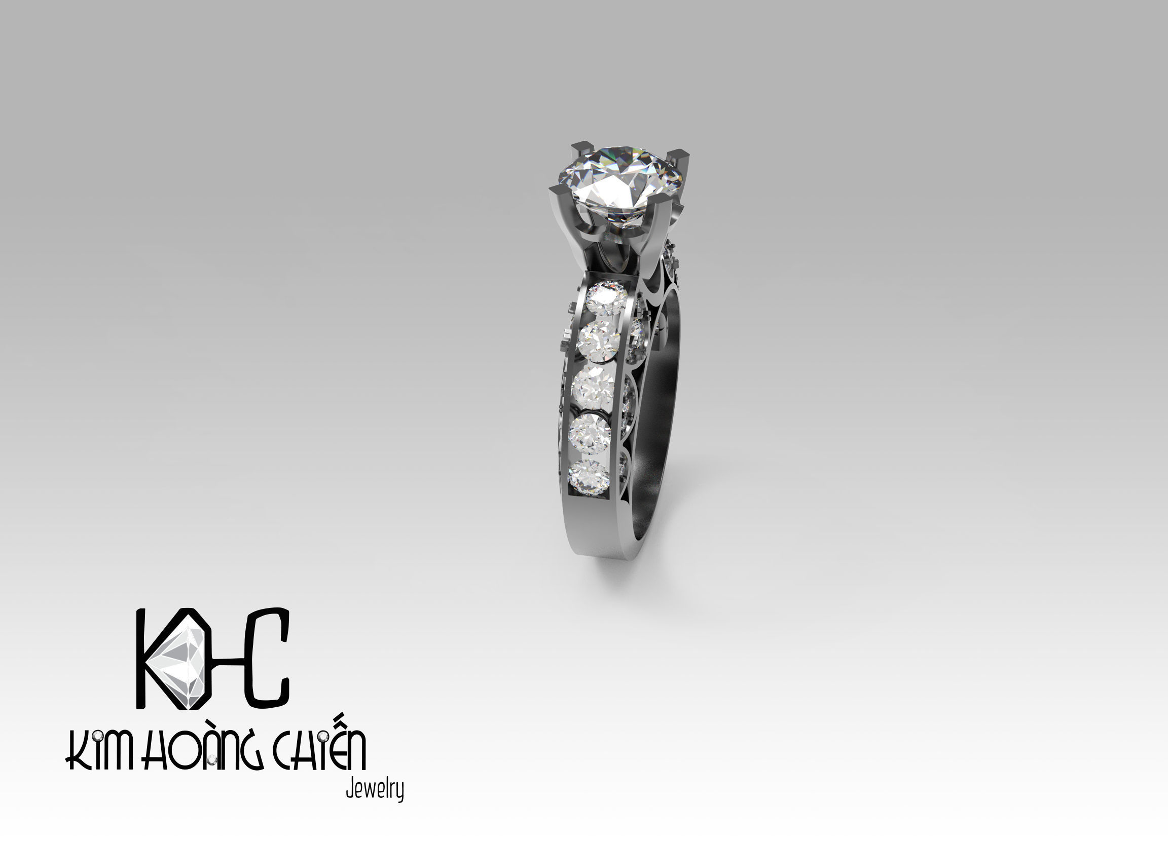 Rings-NN789-3dm with diamond -1 Files 3D print model  3D print model_6