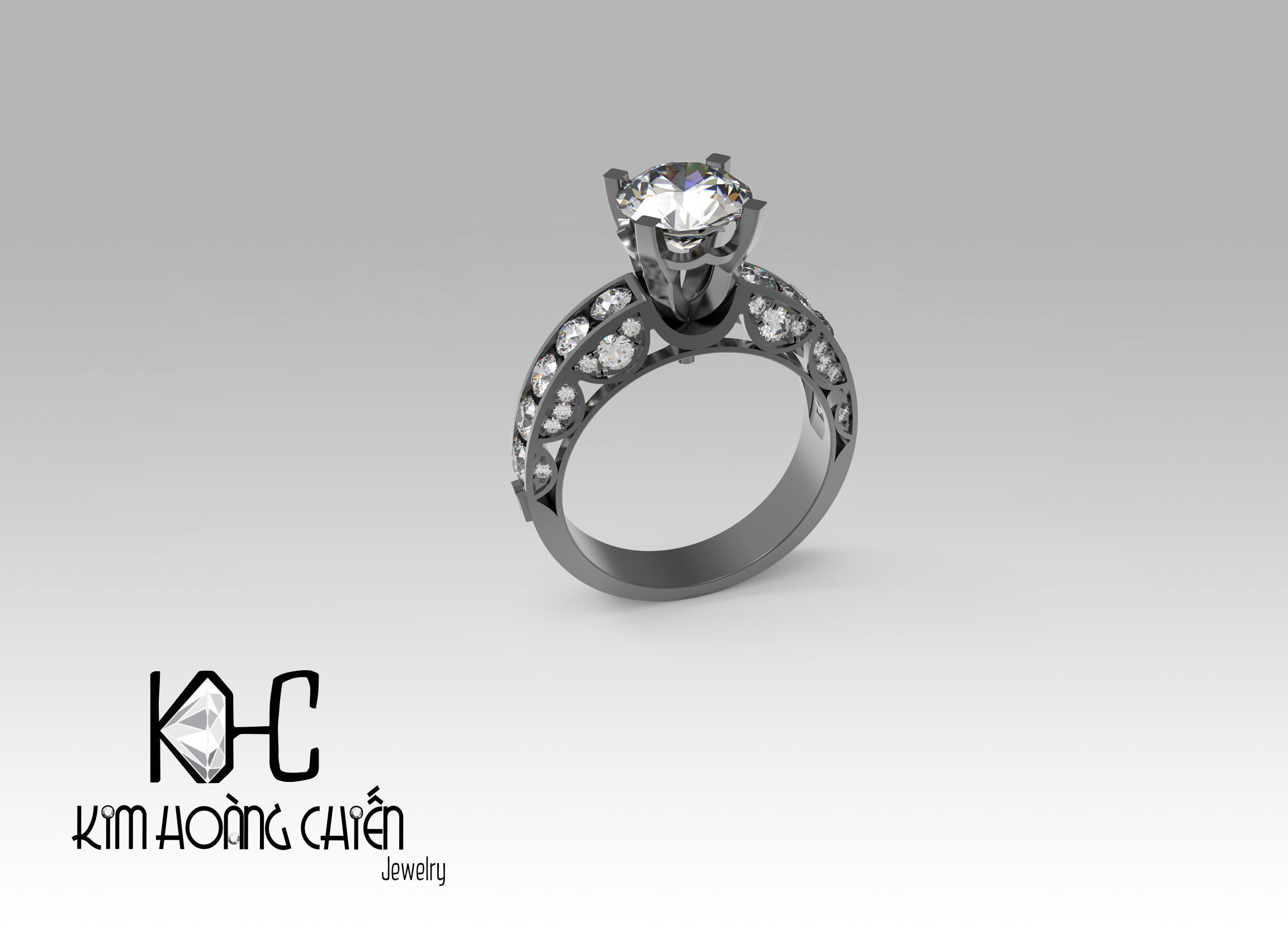 Rings-NN789-3dm with diamond -1 Files 3D print model  3D print model_8