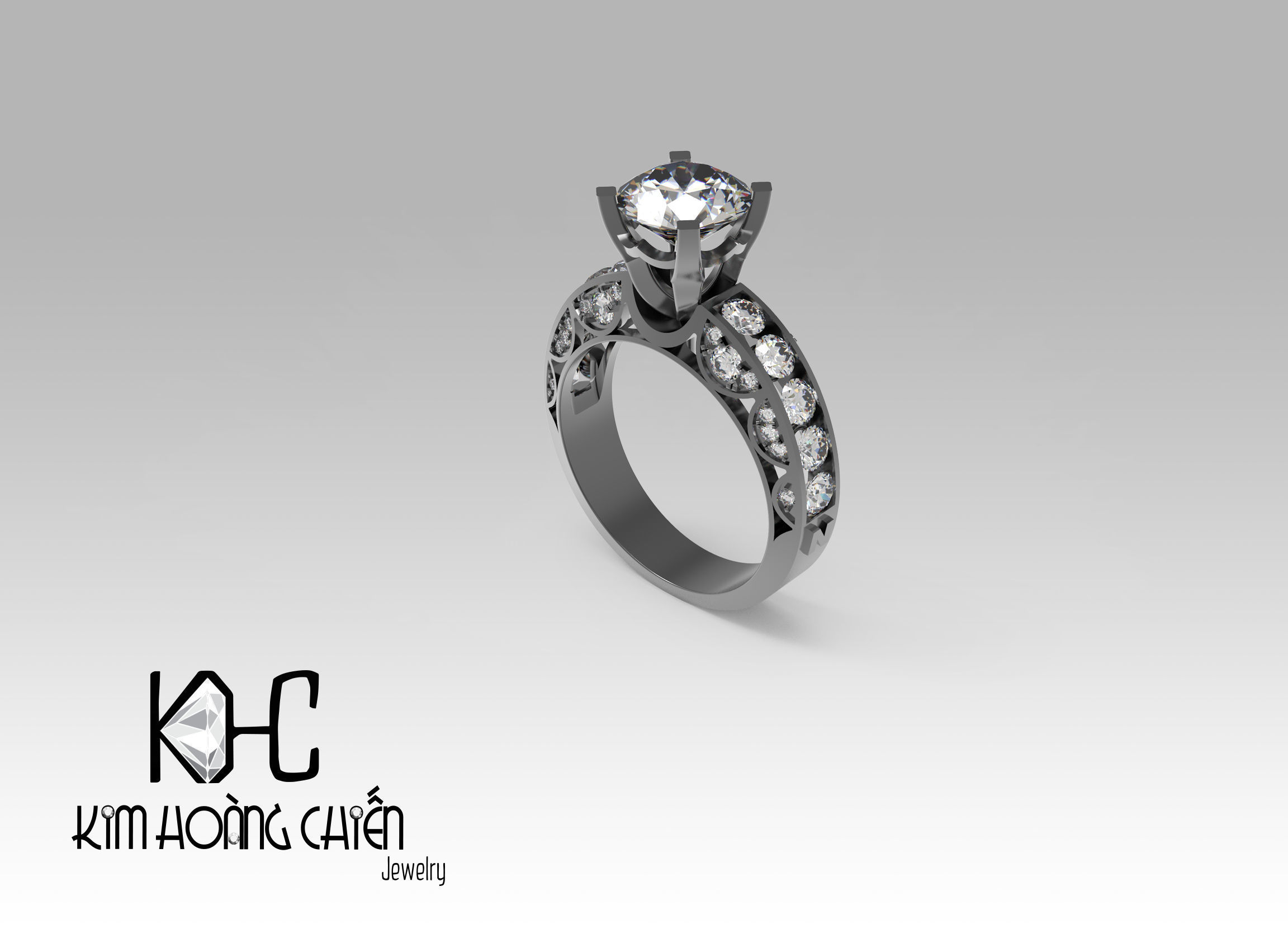 Rings-NN789-3dm with diamond -1 Files 3D print model  3D print model_7