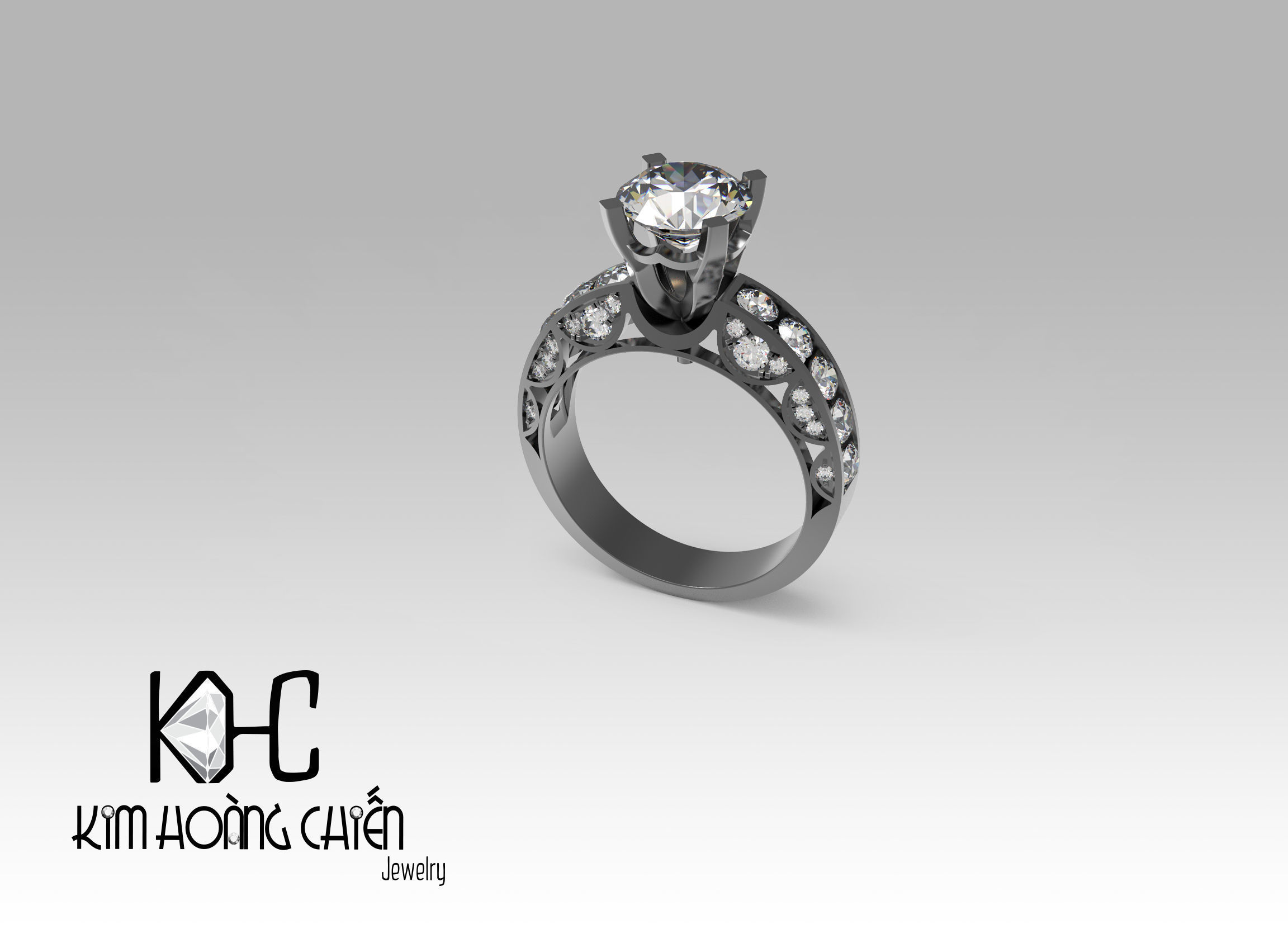 Rings-NN789-3dm with diamond -1 Files 3D print model  3D print model_2