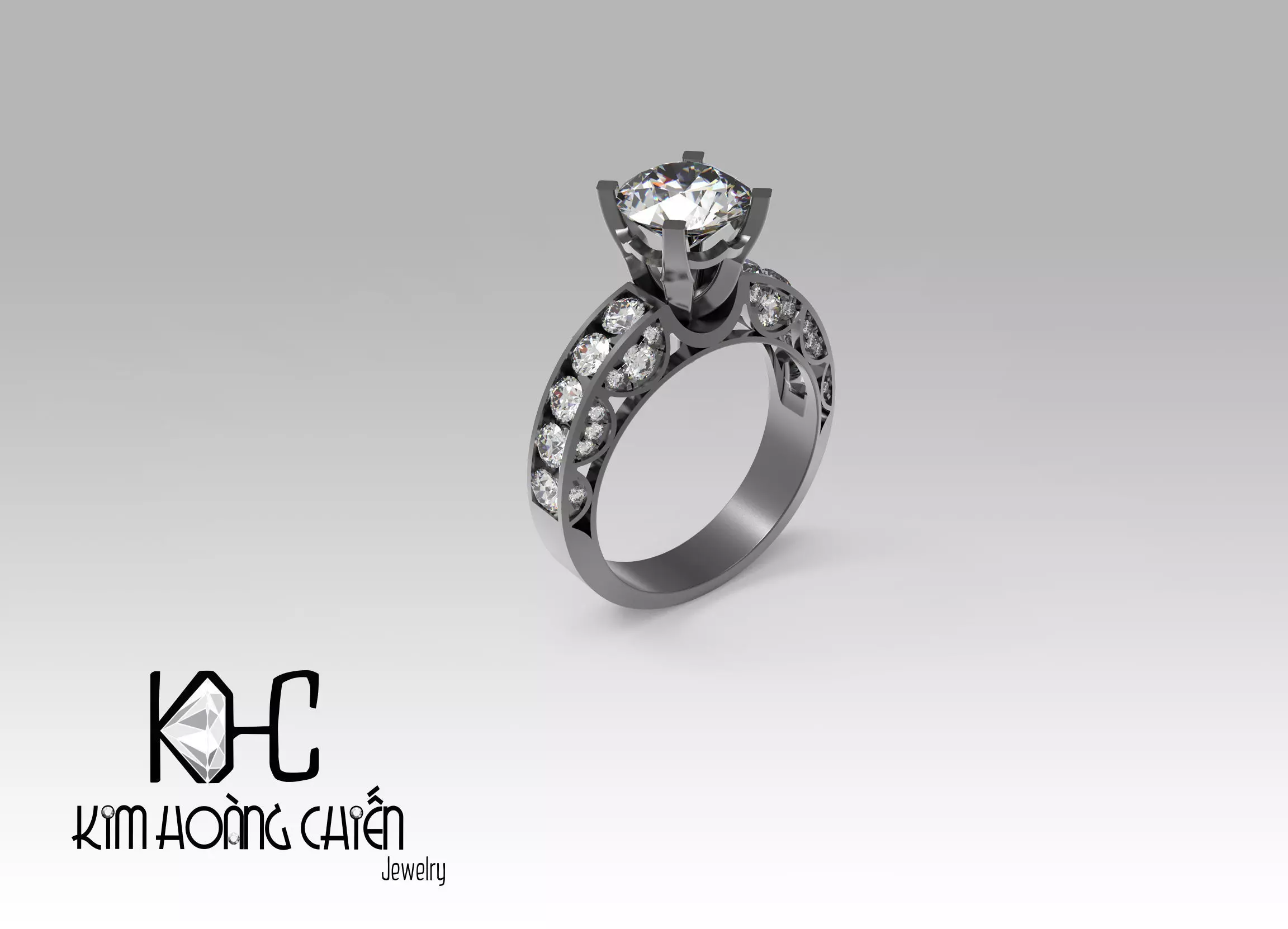 Rings-NN789-3dm with diamond -1 Files 3D print model  3D print model_0