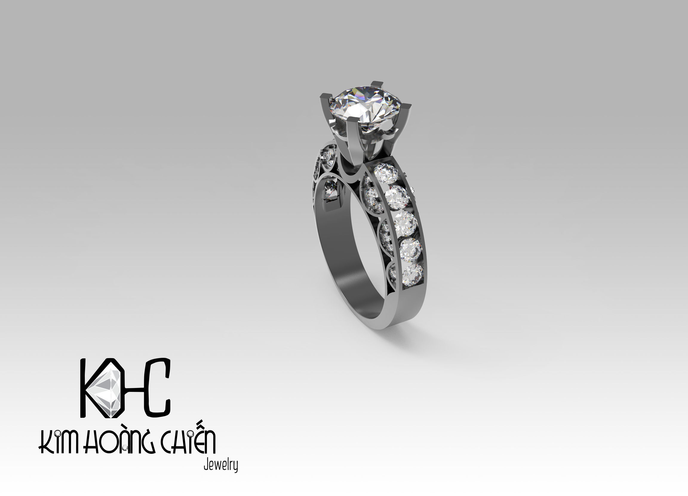 Rings-NN789-3dm with diamond -1 Files 3D print model  3D print model_9