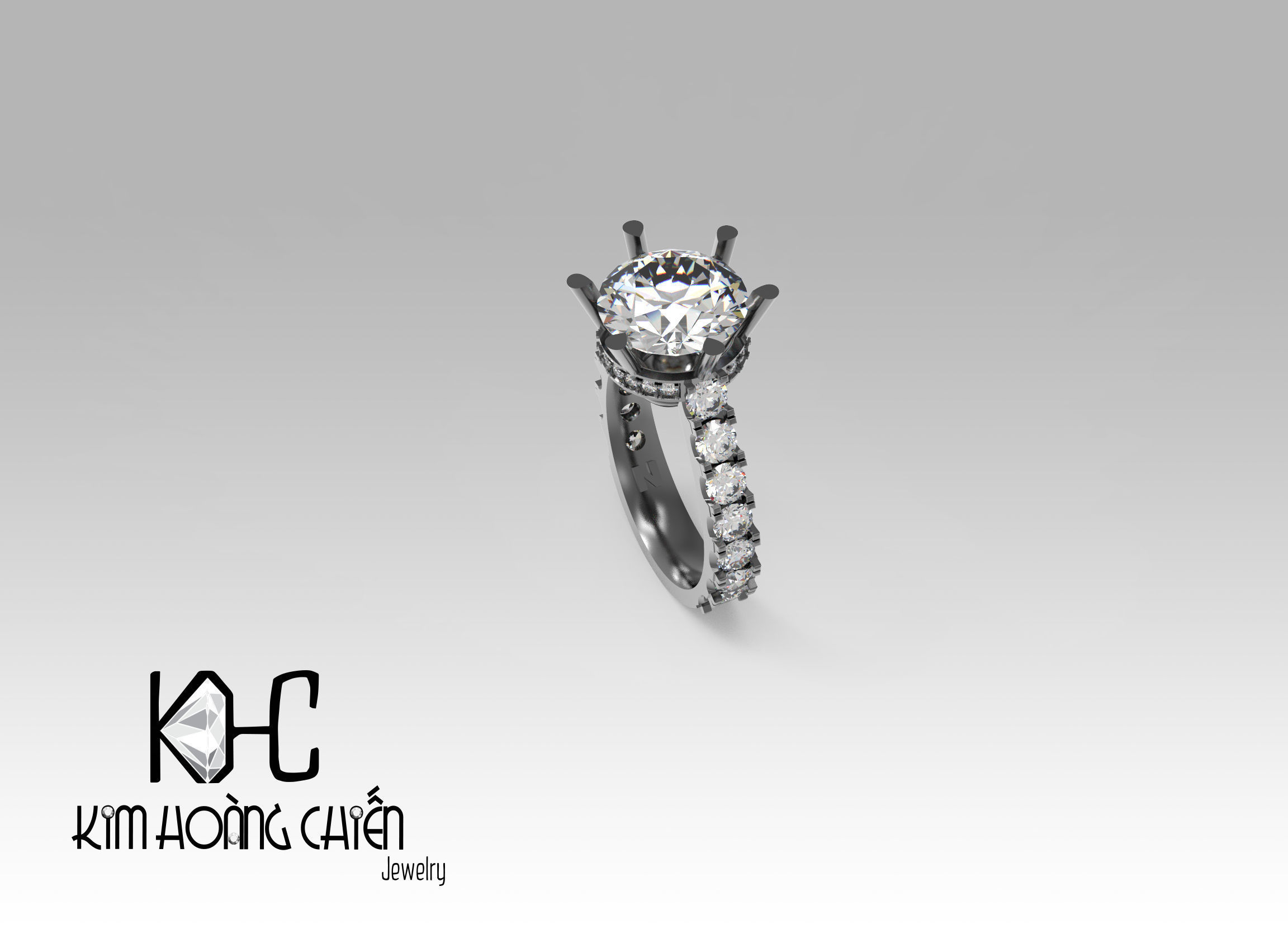 Rings-NN792-3dm with diamond -1 Files 3D print model  3D print model_9
