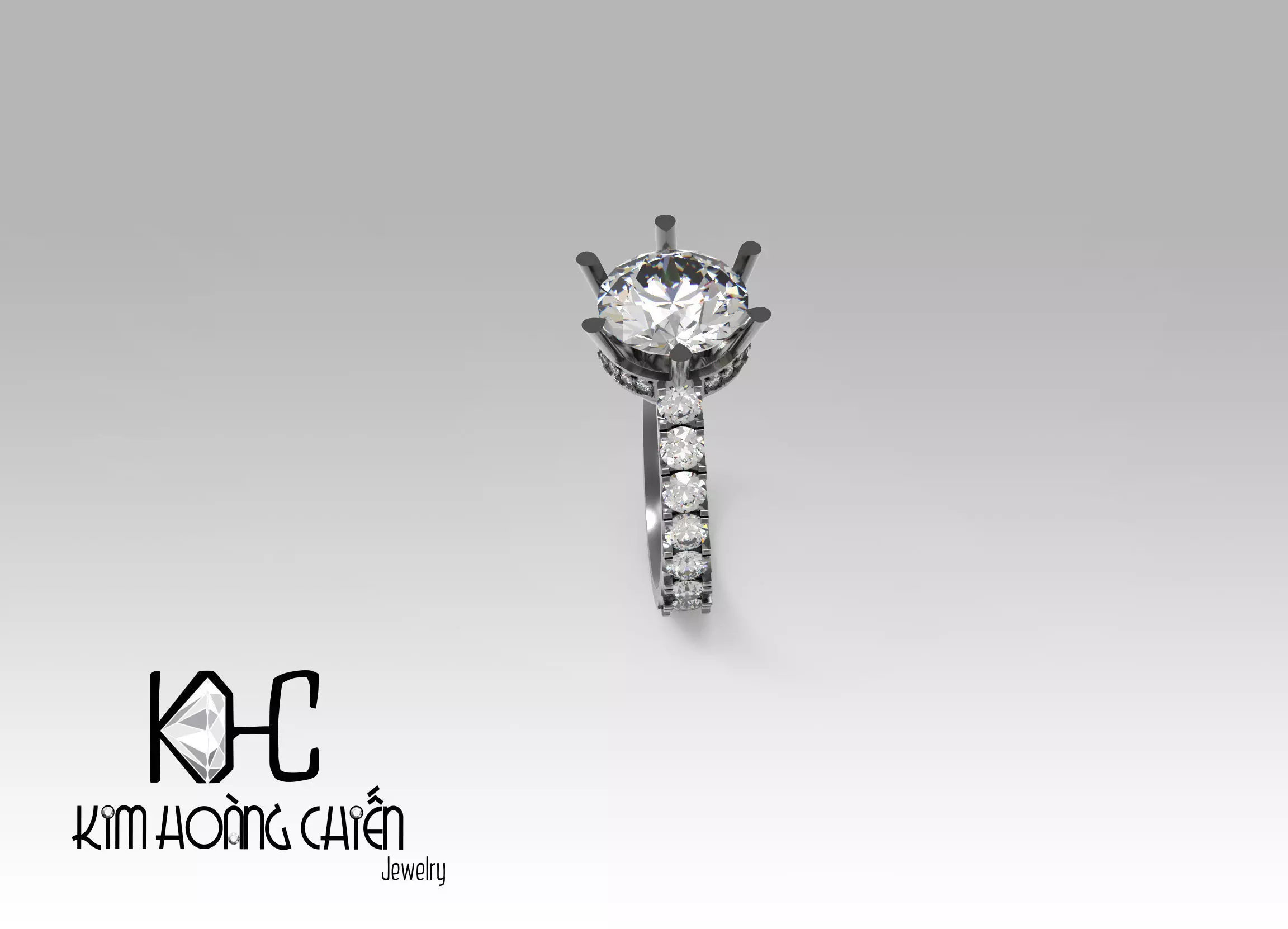 Rings-NN792-3dm with diamond -1 Files 3D print model  3D print model_0