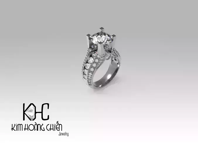 Rings-NN797-3dm with diamond -1 Files 3D print model  3D print model