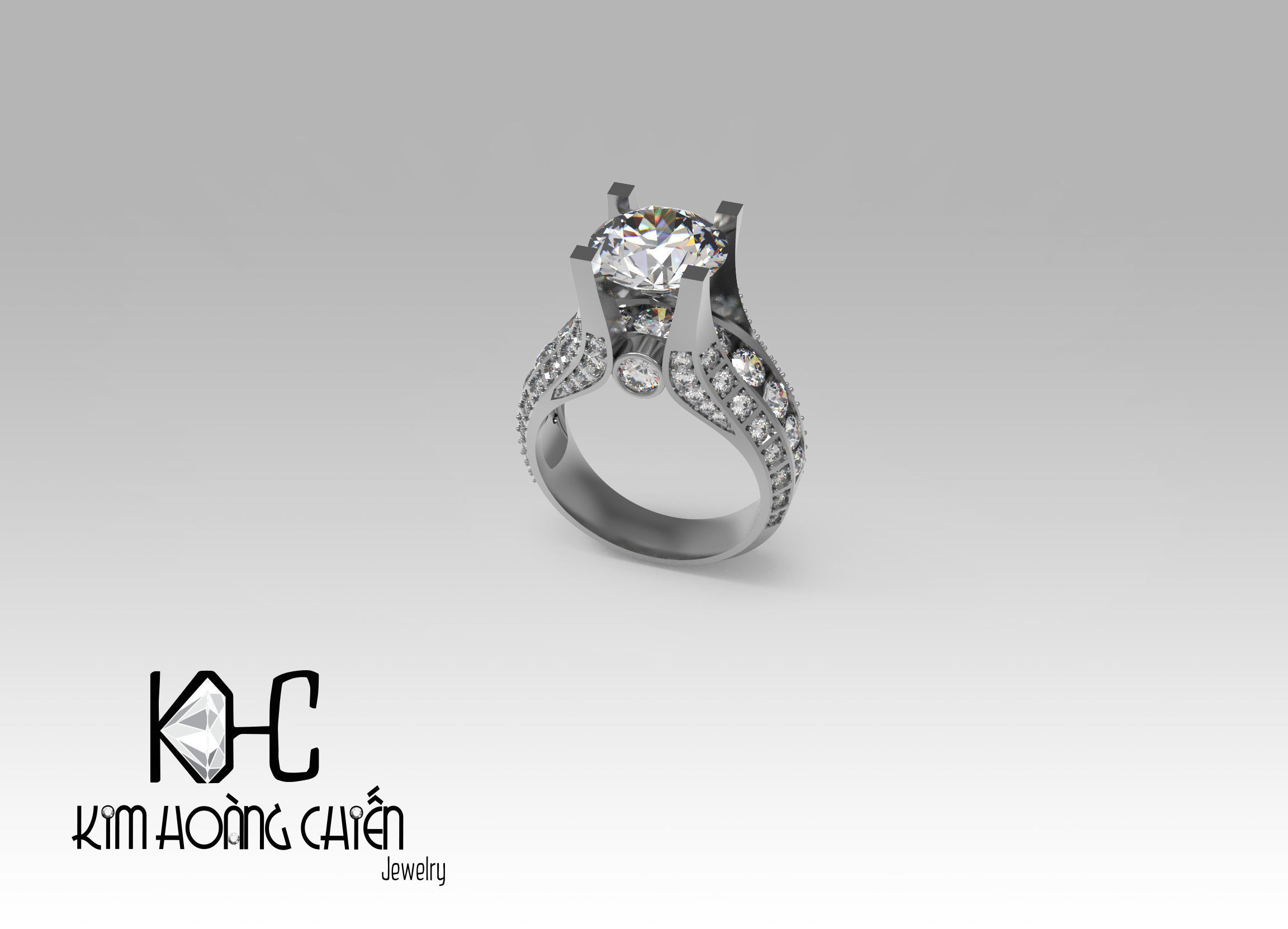 Rings-NN797-3dm with diamond -1 Files 3D print model  3D print model_6