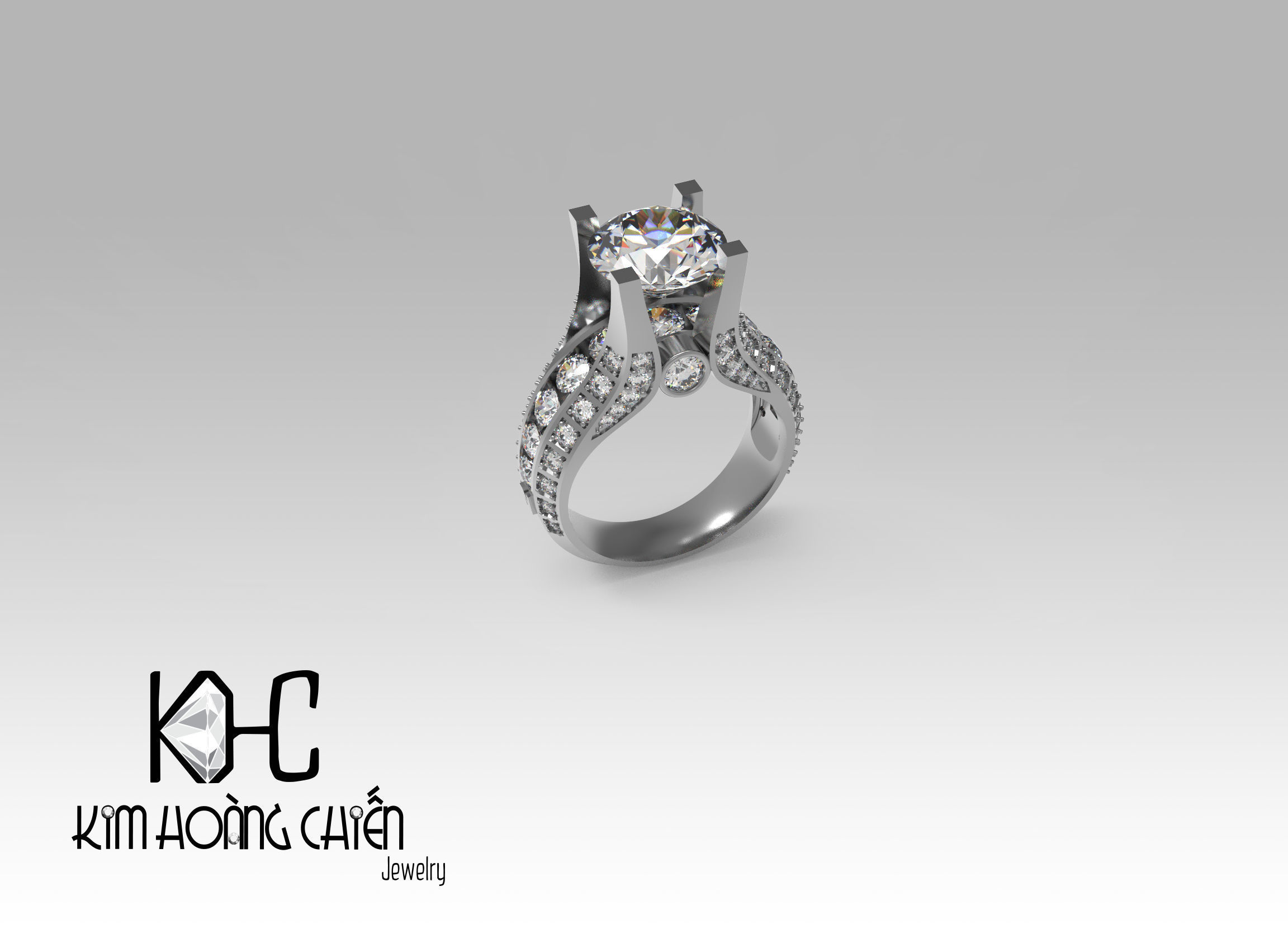 Rings-NN797-3dm with diamond -1 Files 3D print model  3D print model_5