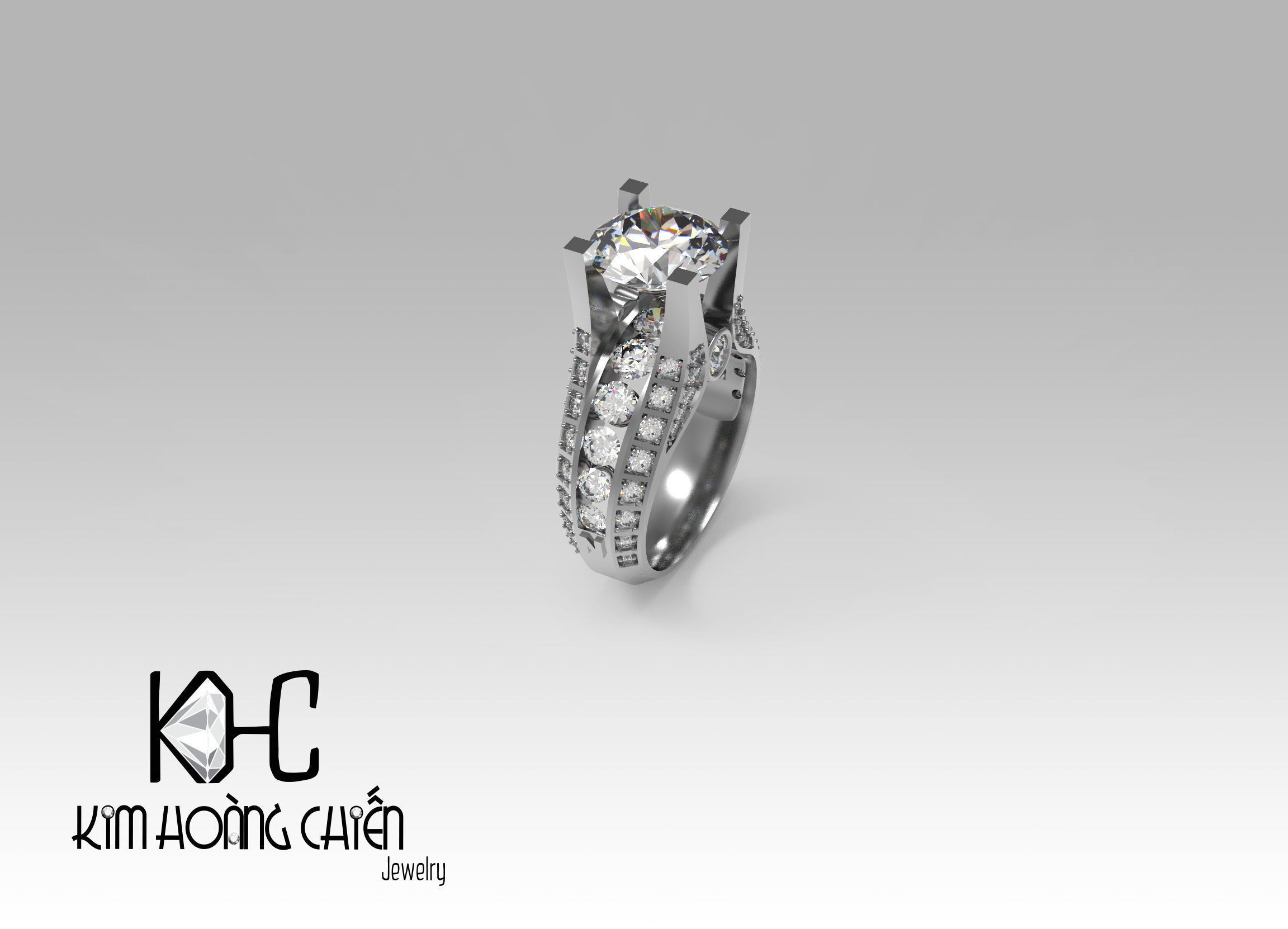 Rings-NN797-3dm with diamond -1 Files 3D print model  3D print model_4