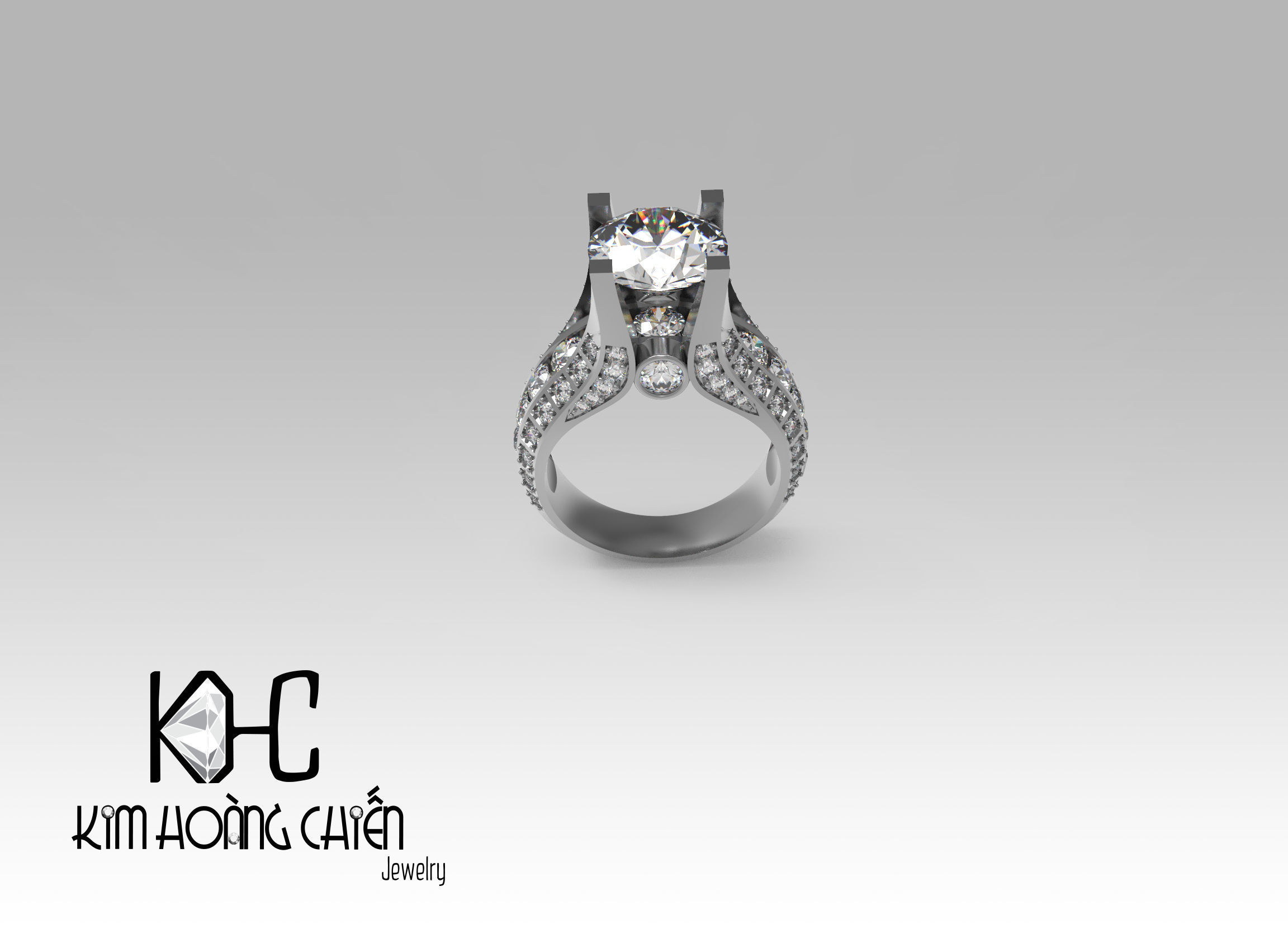 Rings-NN797-3dm with diamond -1 Files 3D print model  3D print model_1