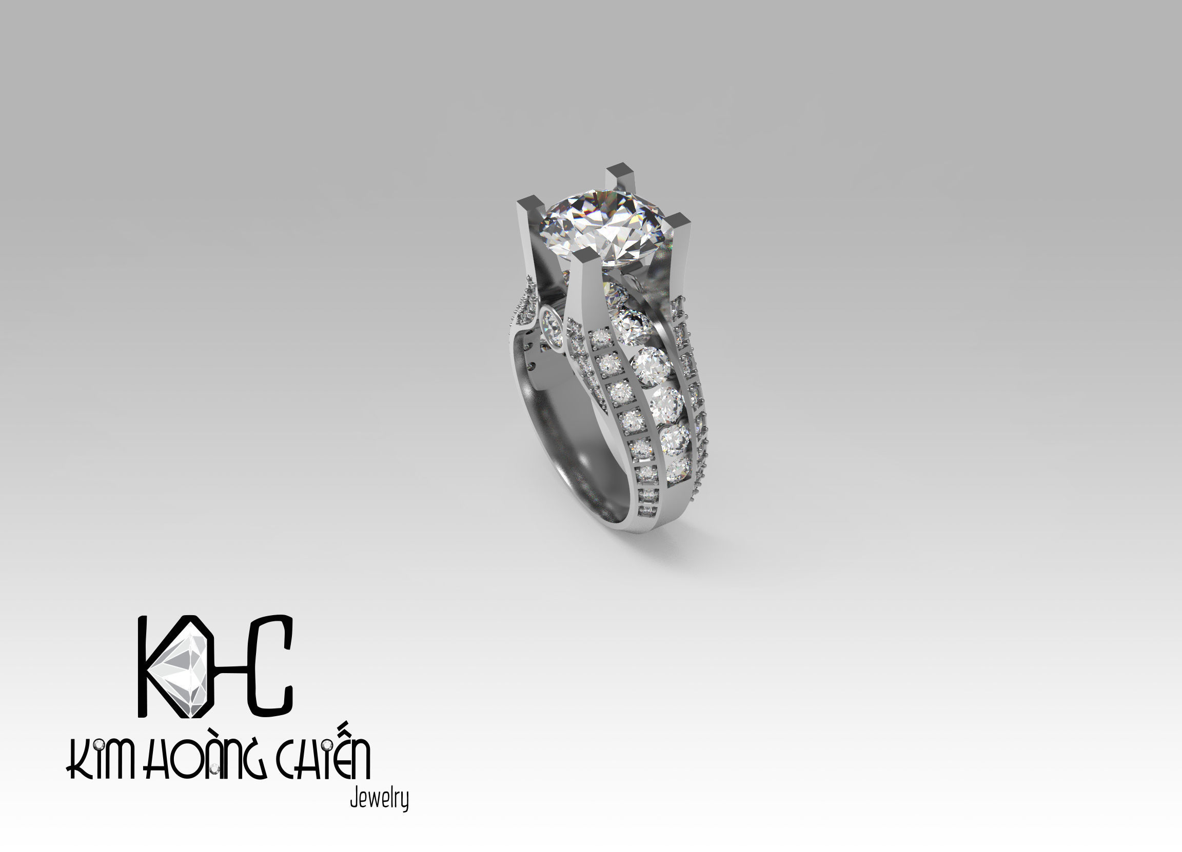 Rings-NN797-3dm with diamond -1 Files 3D print model  3D print model_7