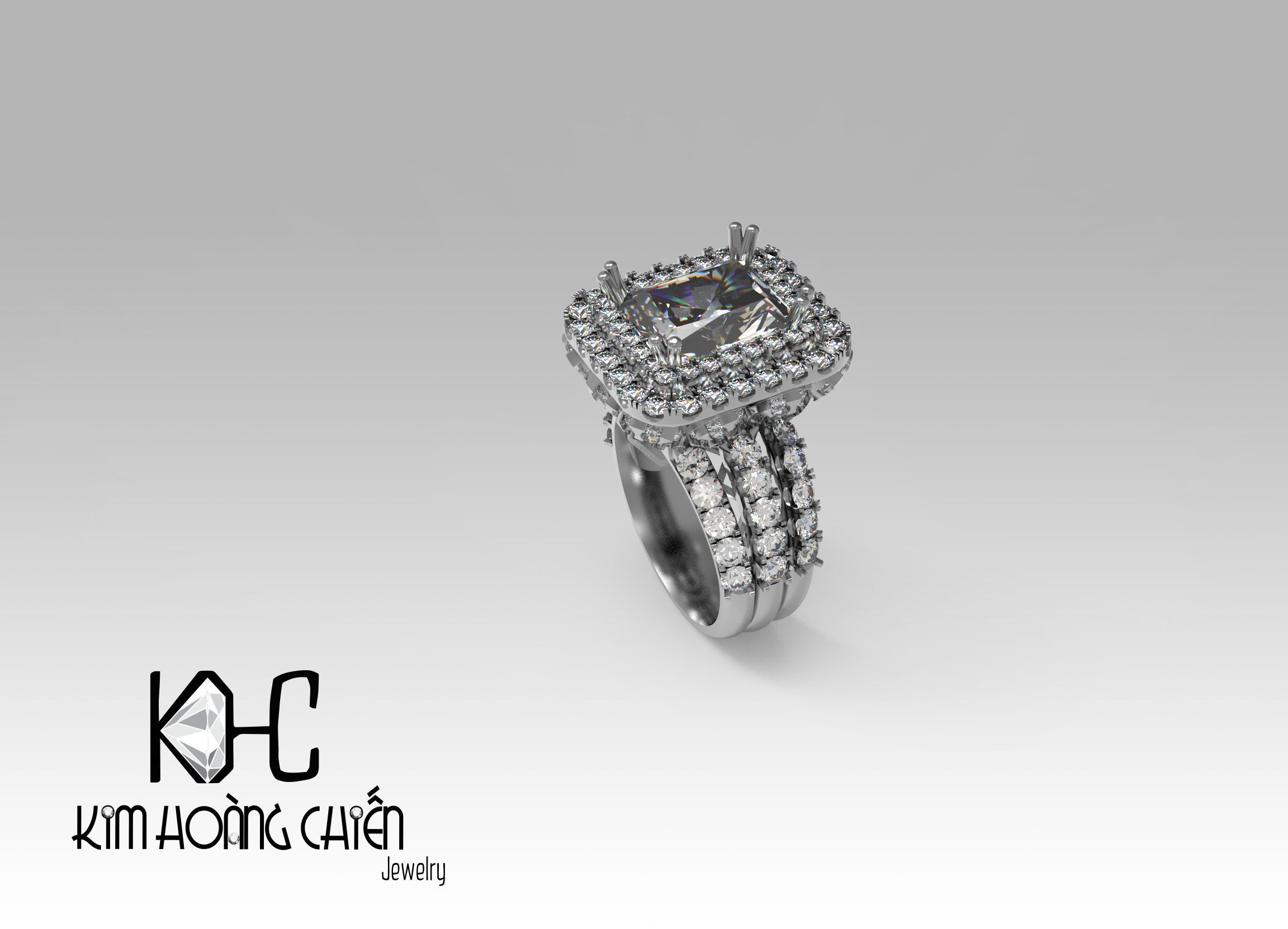 Rings-NN819-3dm with diamond -1 Files 3D print model  3D print model_7