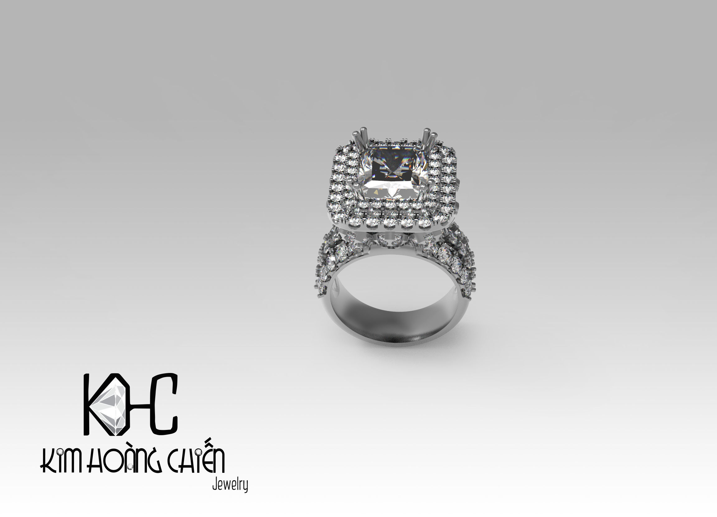 Rings-NN819-3dm with diamond -1 Files 3D print model  3D print model_1