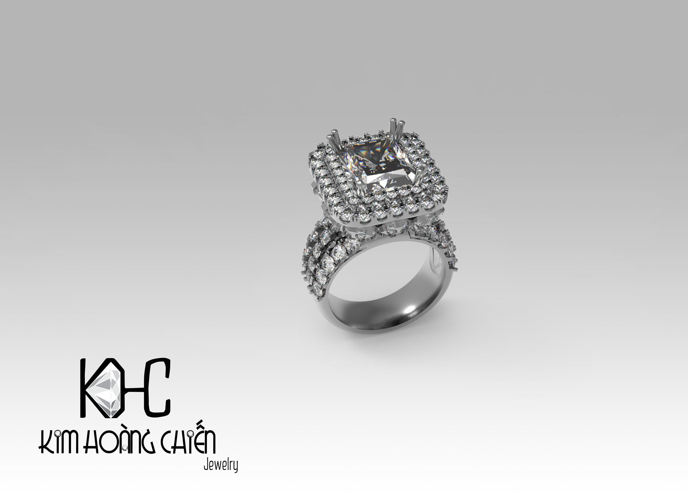 Rings-NN819-3dm with diamond -1 Files 3D print model  3D print model_5