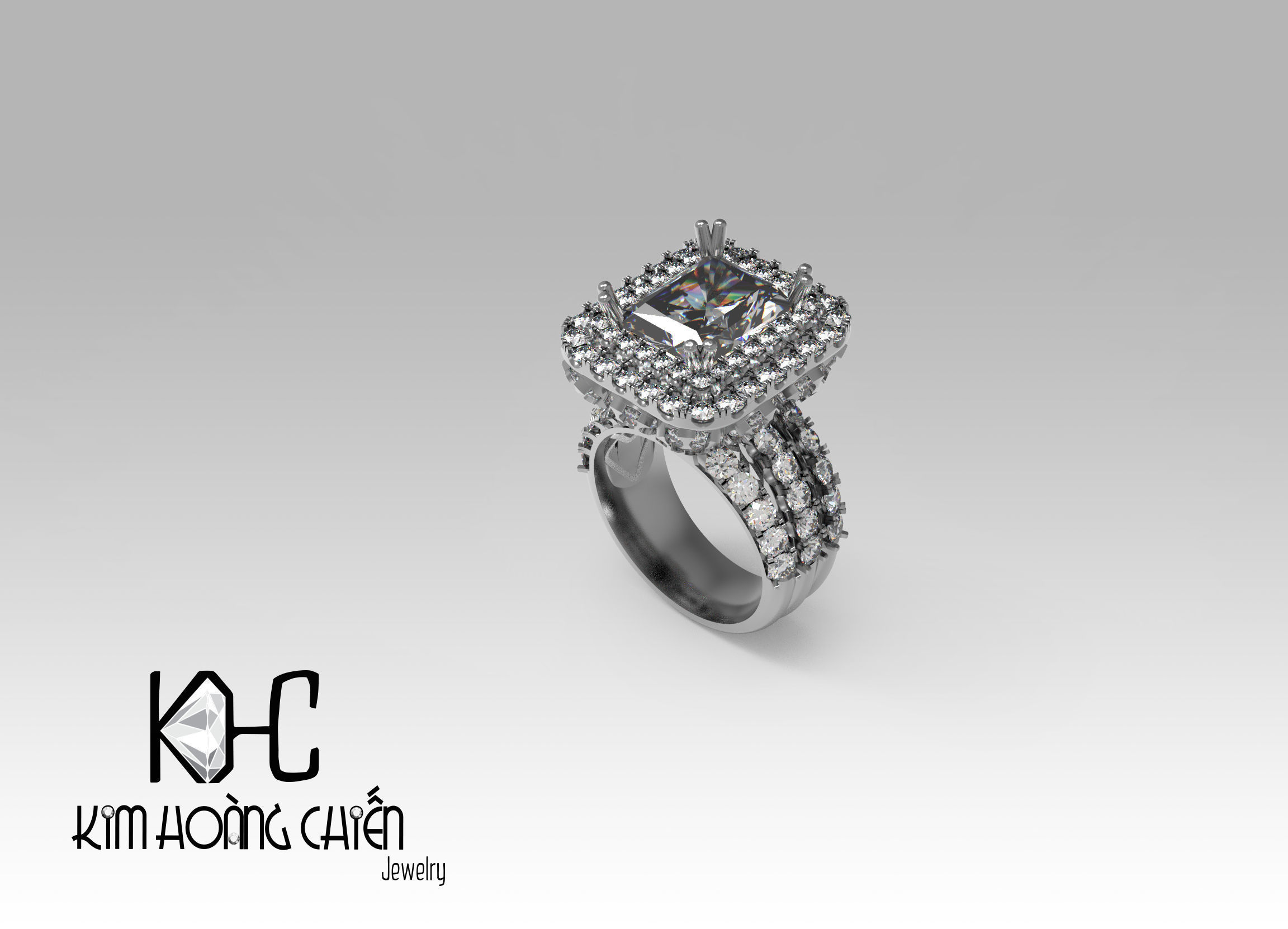 Rings-NN819-3dm with diamond -1 Files 3D print model  3D print model_2