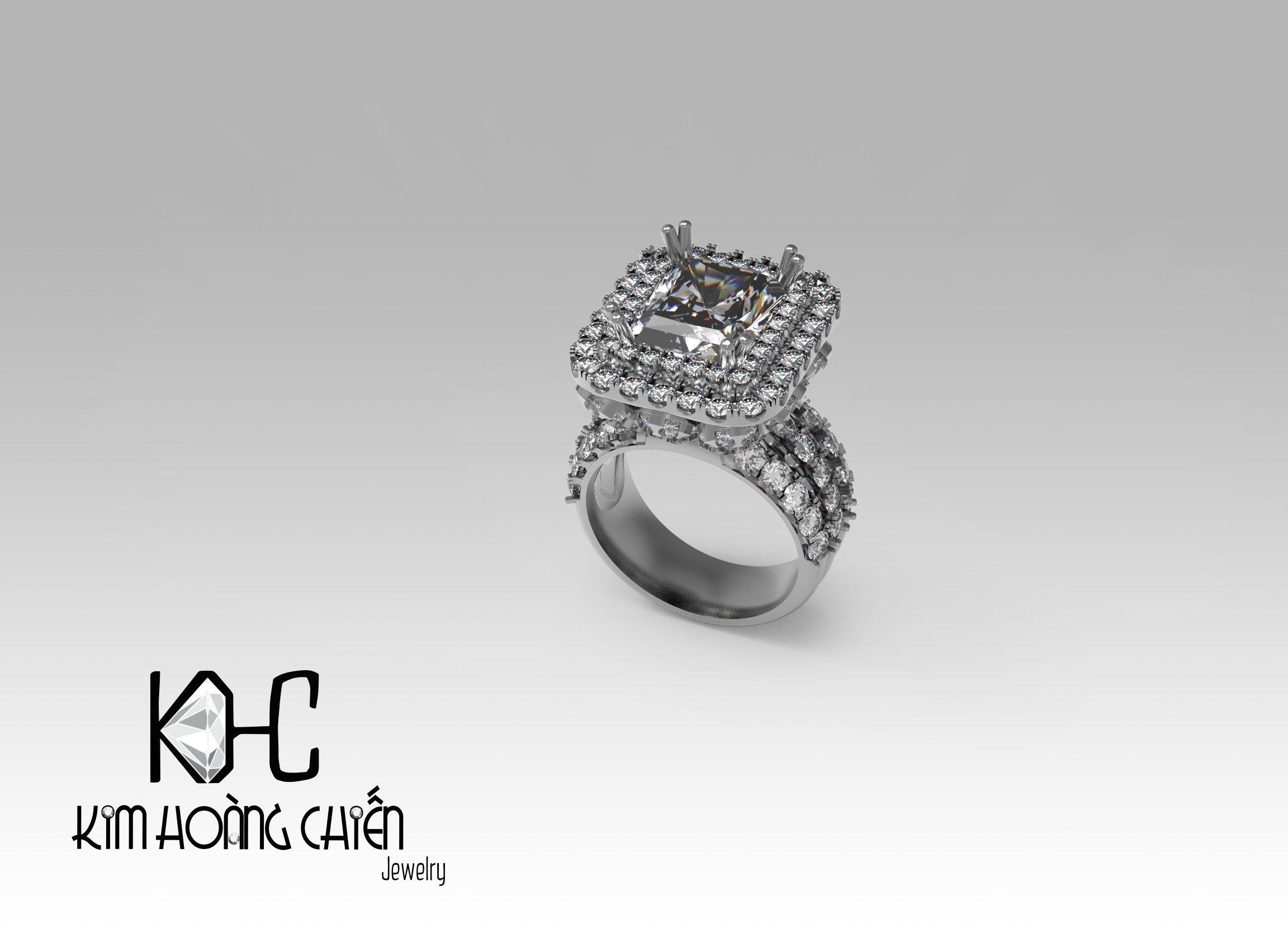 Rings-NN819-3dm with diamond -1 Files 3D print model  3D print model_6