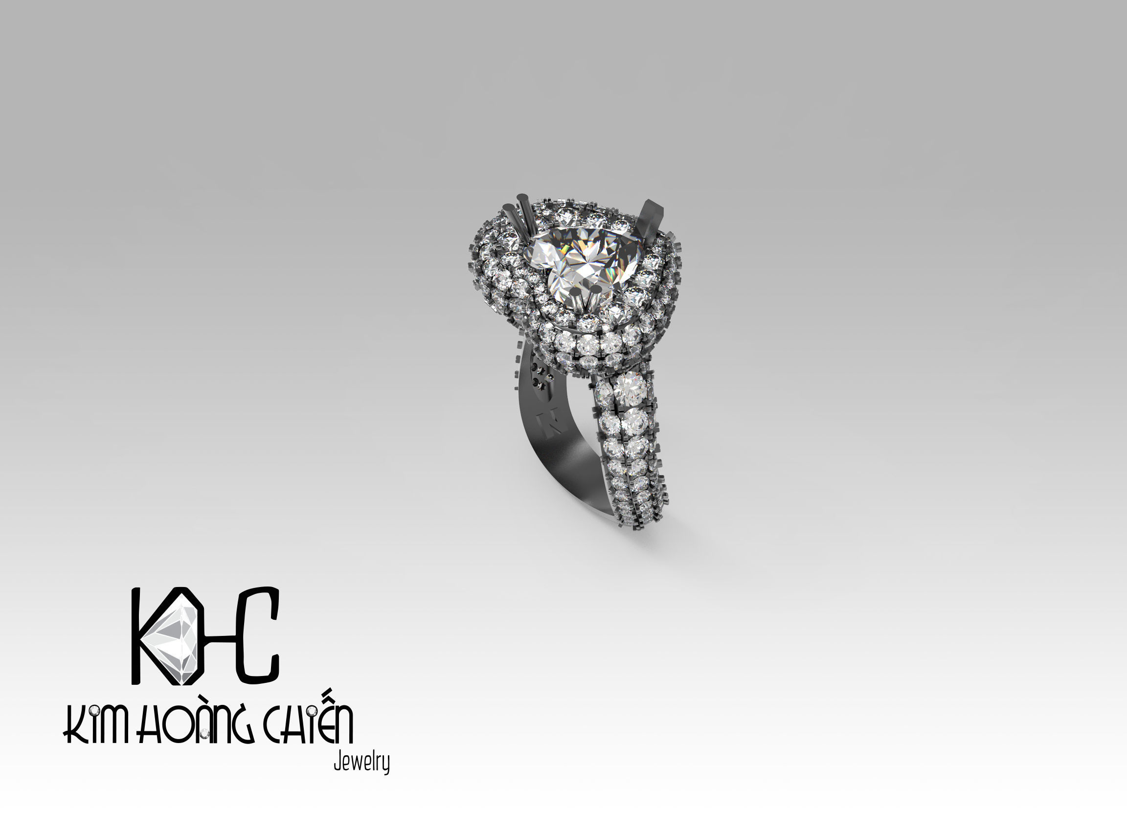 Rings-NN852-3dm with diamond -1 Files 3D print model  3D print model_7