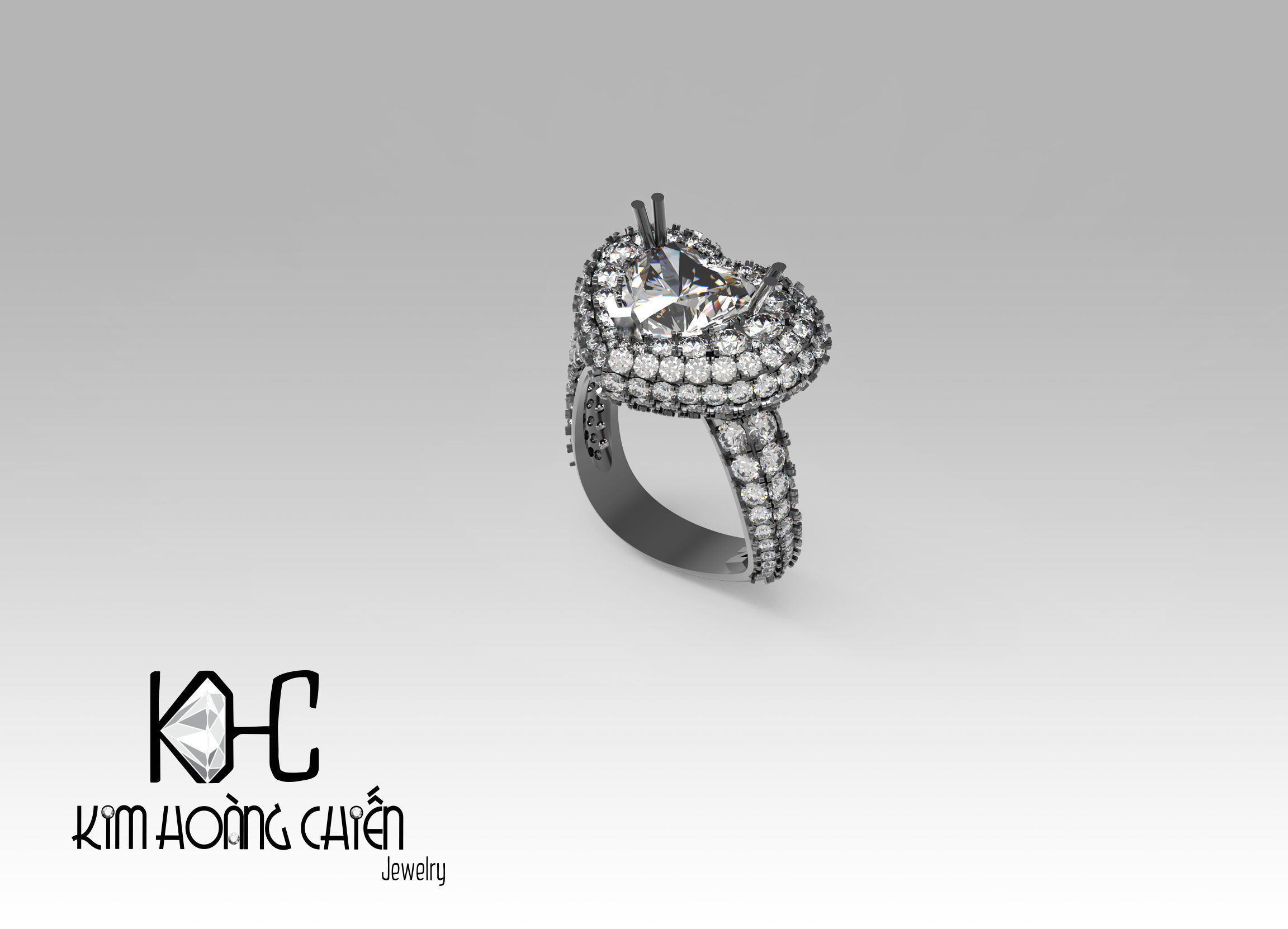 Rings-NN852-3dm with diamond -1 Files 3D print model  3D print model_2
