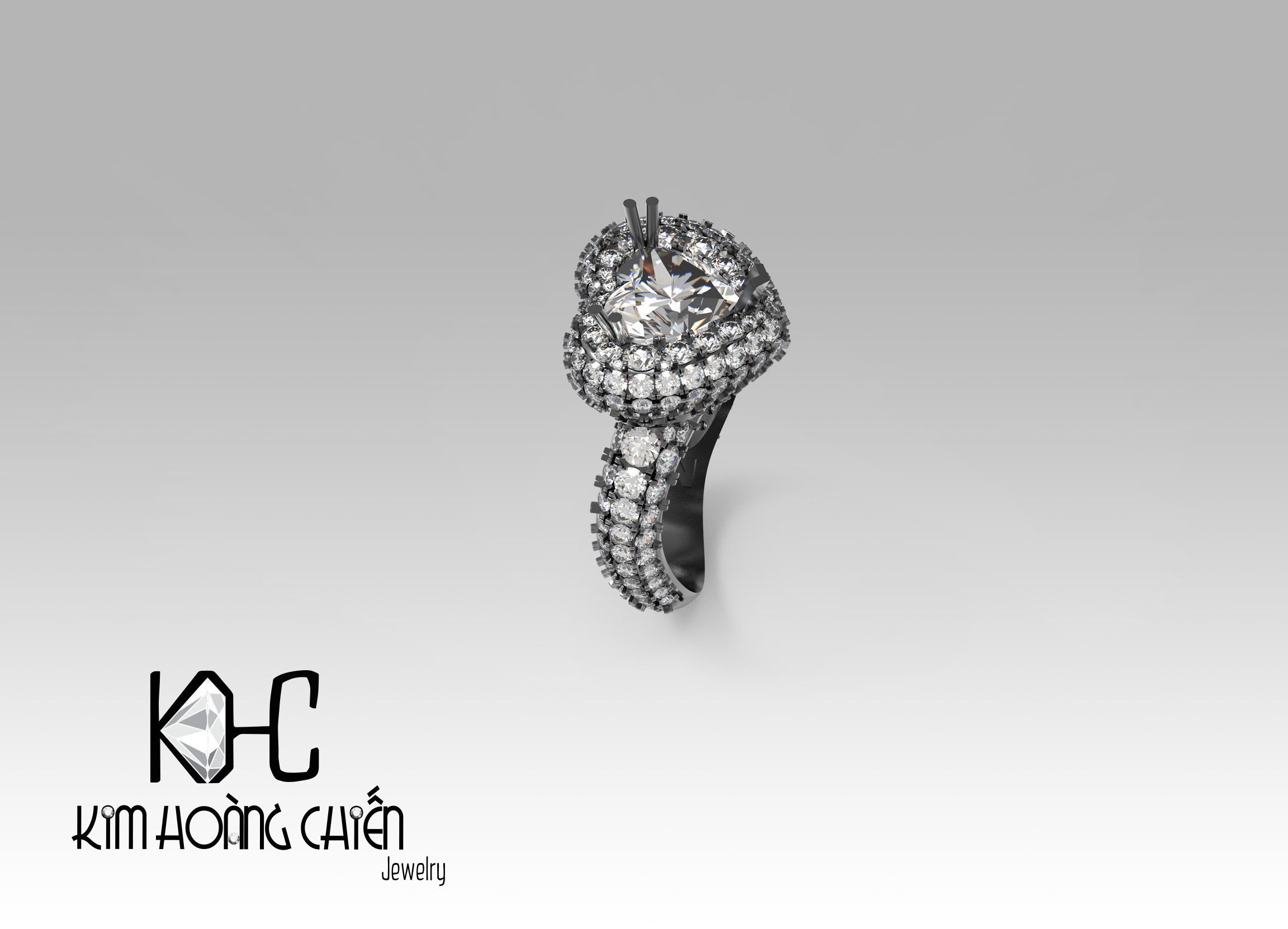 Rings-NN852-3dm with diamond -1 Files 3D print model  3D print model_8