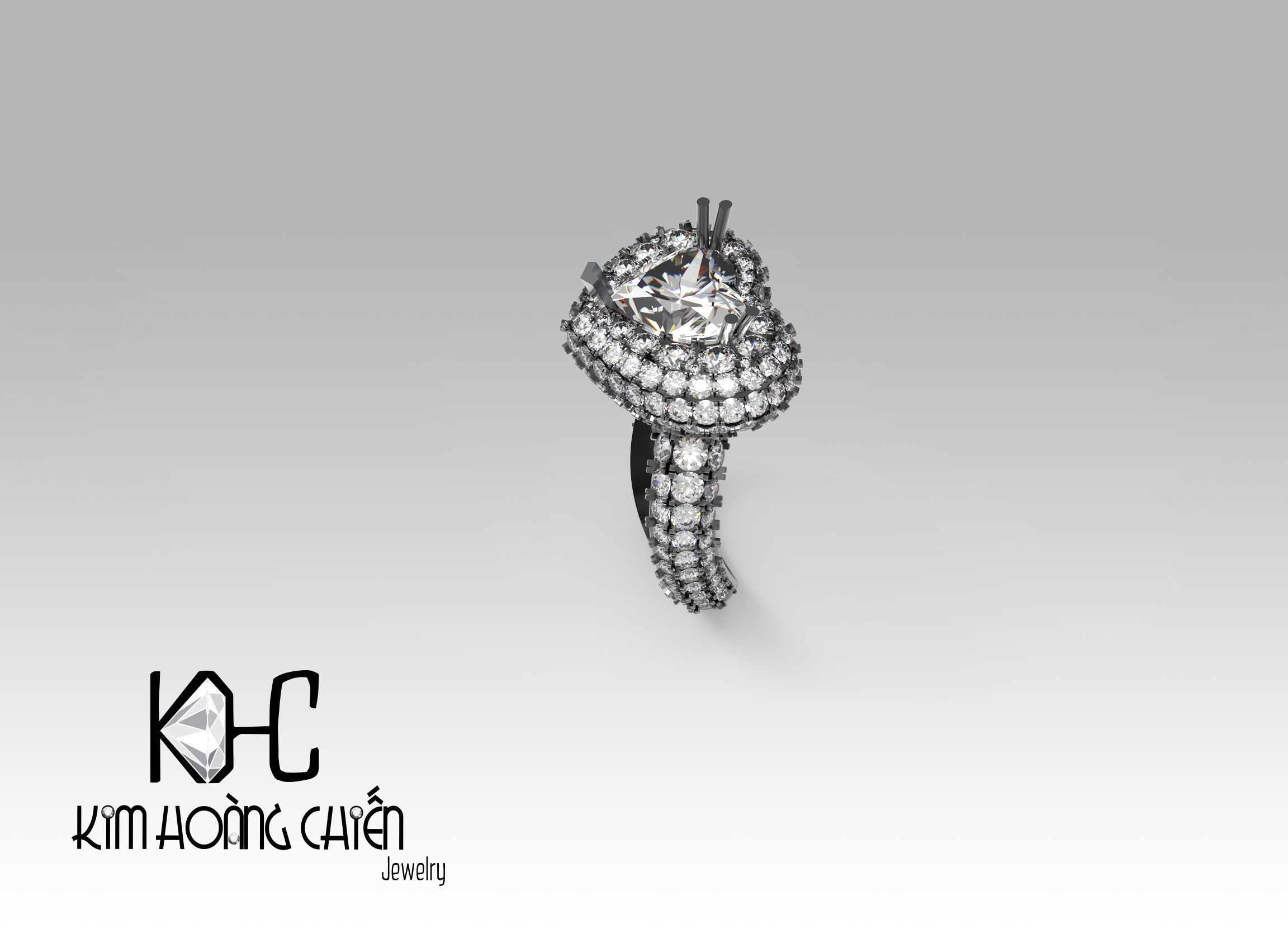 Rings-NN852-3dm with diamond -1 Files 3D print model  3D print model_3