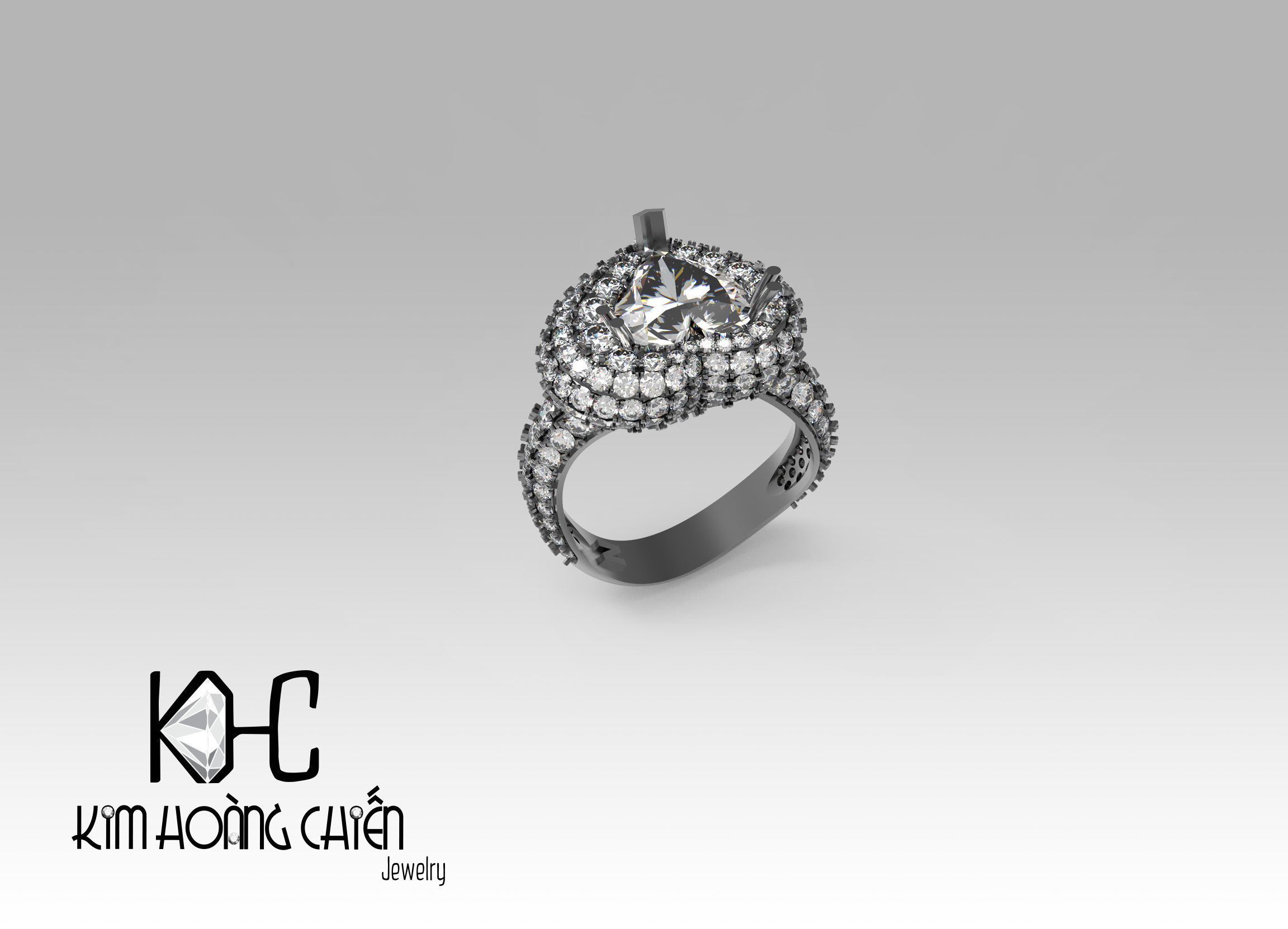 Rings-NN852-3dm with diamond -1 Files 3D print model  3D print model_5