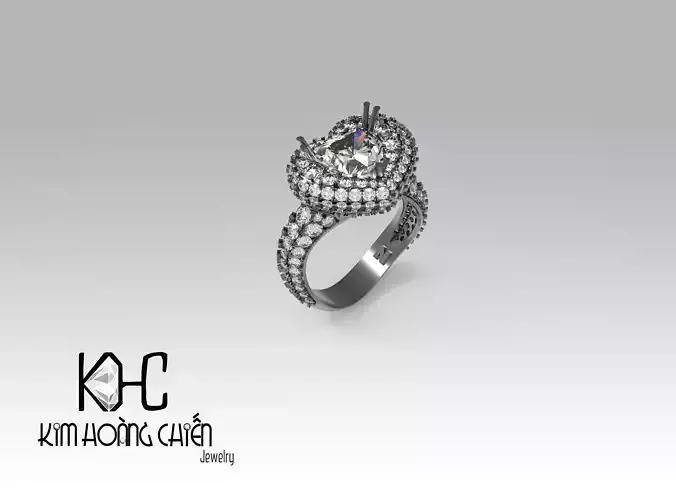 Rings-NN852-3dm with diamond -1 Files 3D print model 
