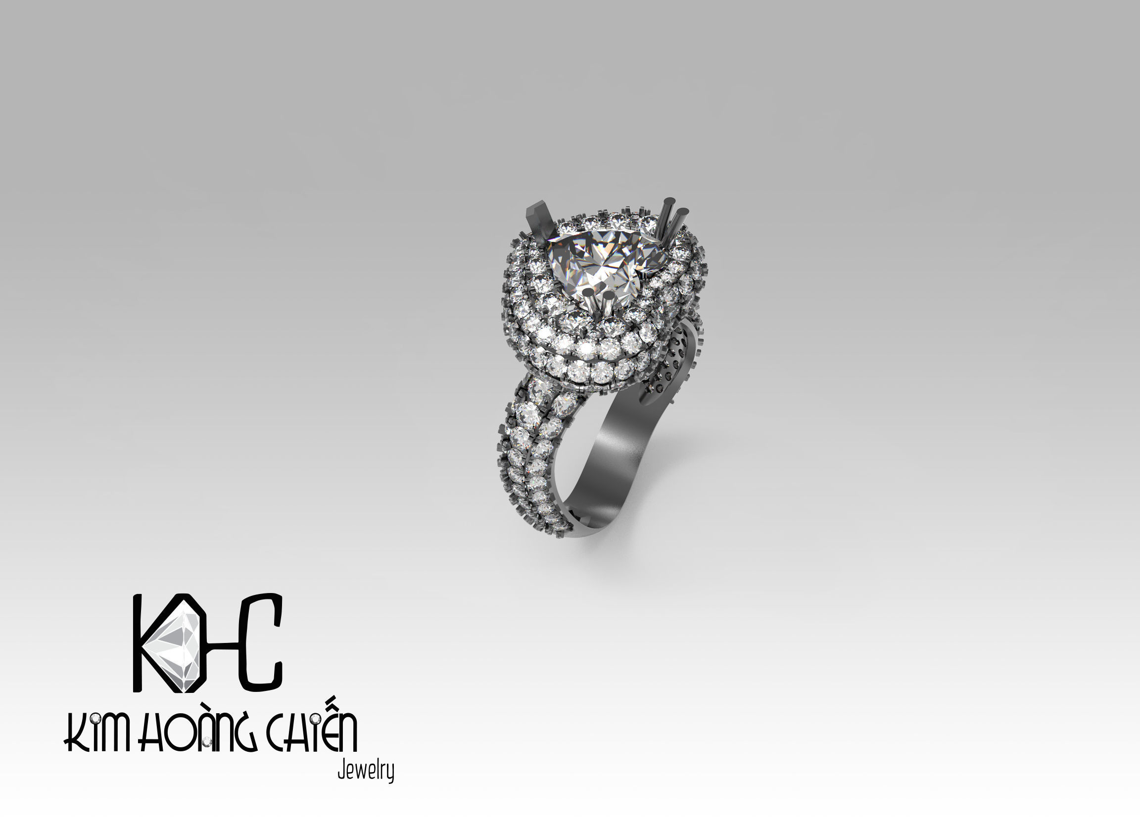 Rings-NN852-3dm with diamond -1 Files 3D print model  3D print model_4