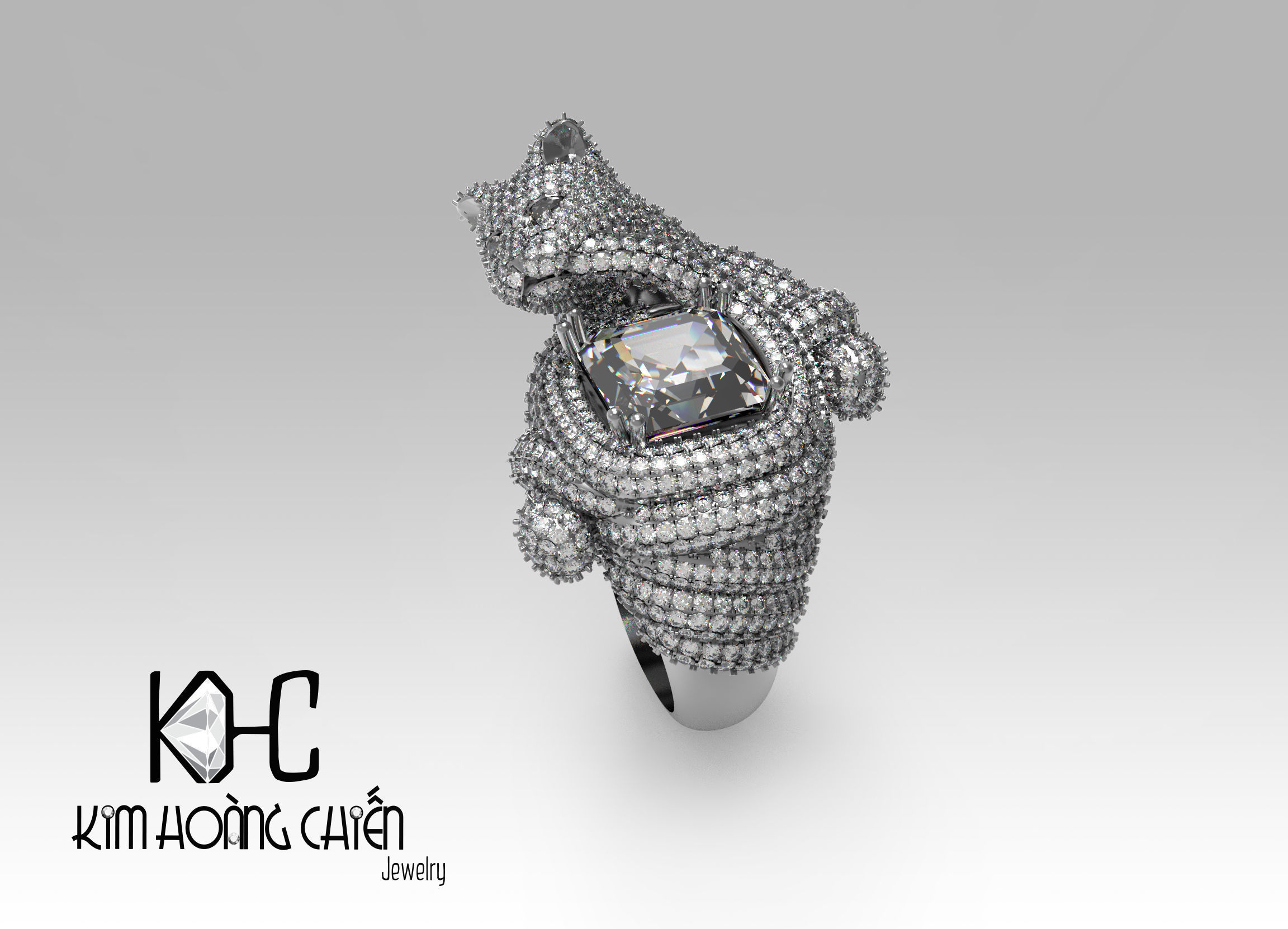 Rings-NN855-3dm with diamond -1 Files 3D print model  3D print model_1