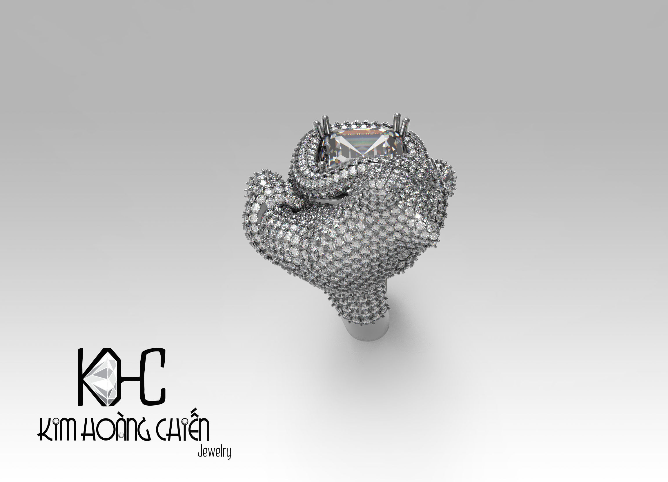 Rings-NN855-3dm with diamond -1 Files 3D print model  3D print model_6