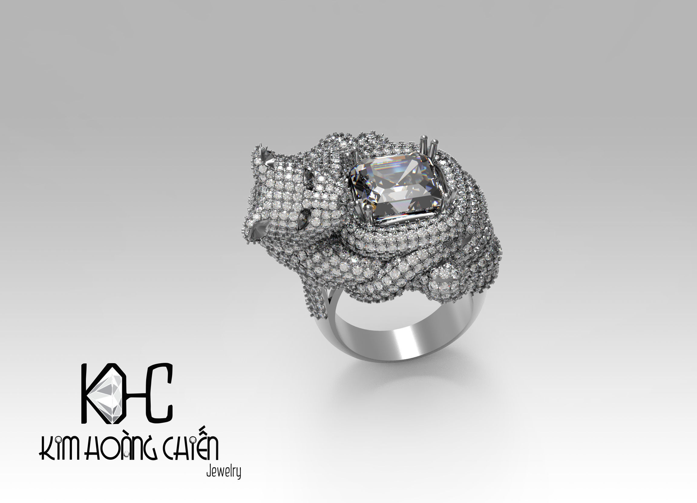 Rings-NN855-3dm with diamond -1 Files 3D print model  3D print model_8