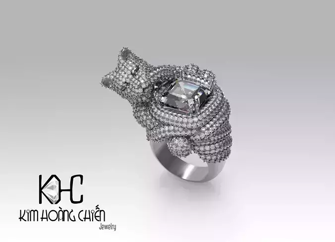 Rings-NN855-3dm with diamond -1 Files 3D print model 