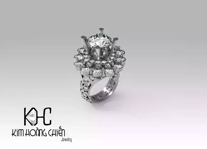 Rings-NN867-3dm with diamond -1 Files 3D print model 